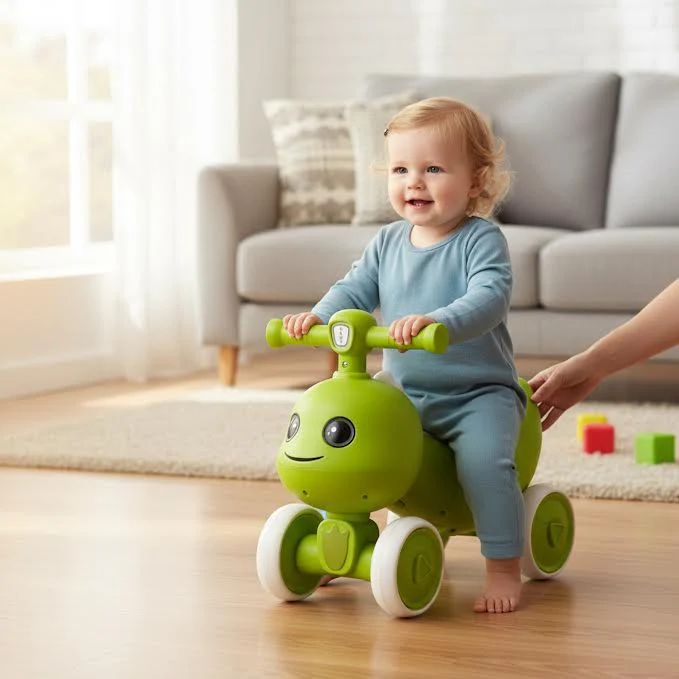 4 Wheel Balance Bike Green - Image 4