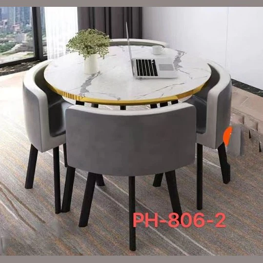 5 Pc Round Dining Room Table & Chairs PH-806-2 - Image 2