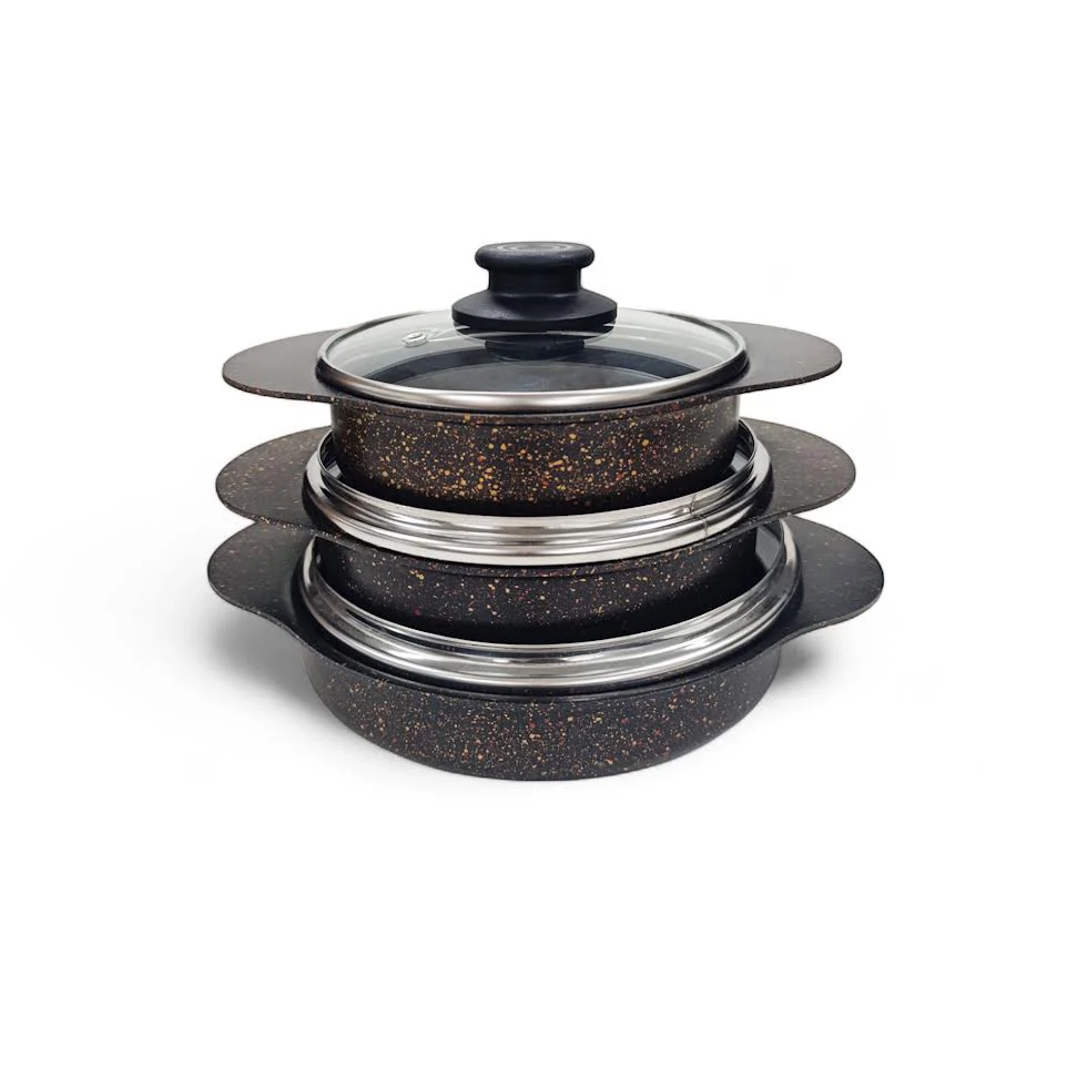 6 Piece Egg Pan Set Black - Image 3