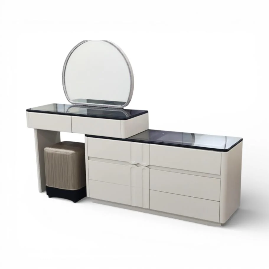 Adjustable LED Dresser Round Mirror CA0725