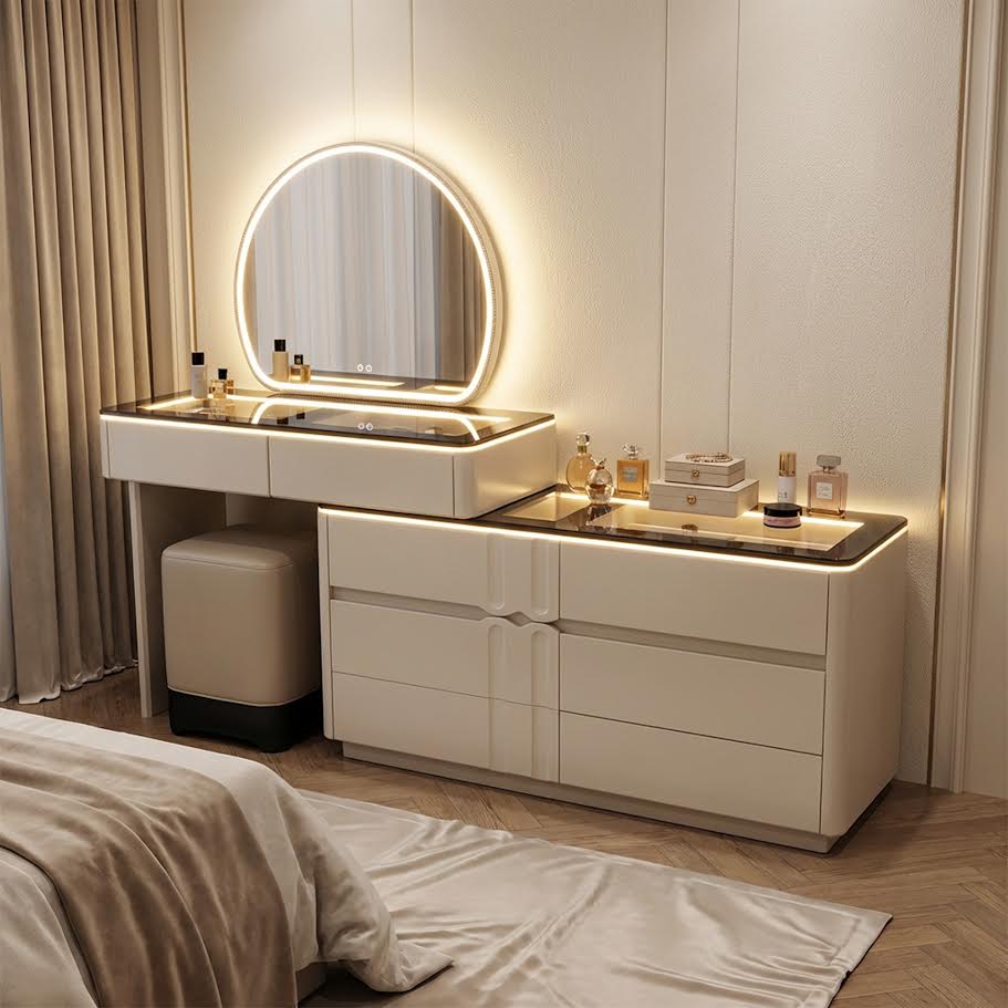 Adjustable LED Dresser Round Mirror CA0725 - Image 3
