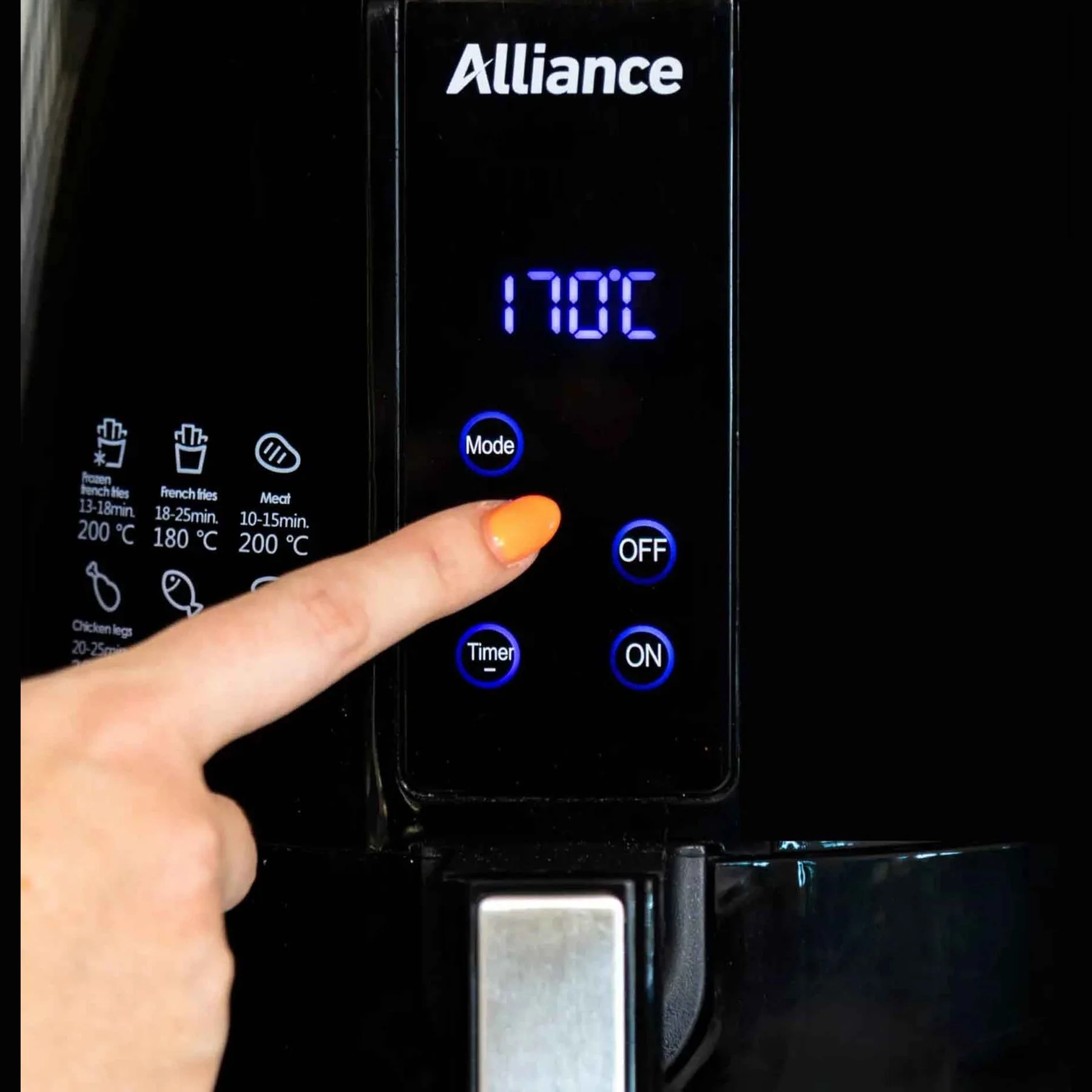 Alliance 4.3Lt Digital Air Fryer Black - Image 4