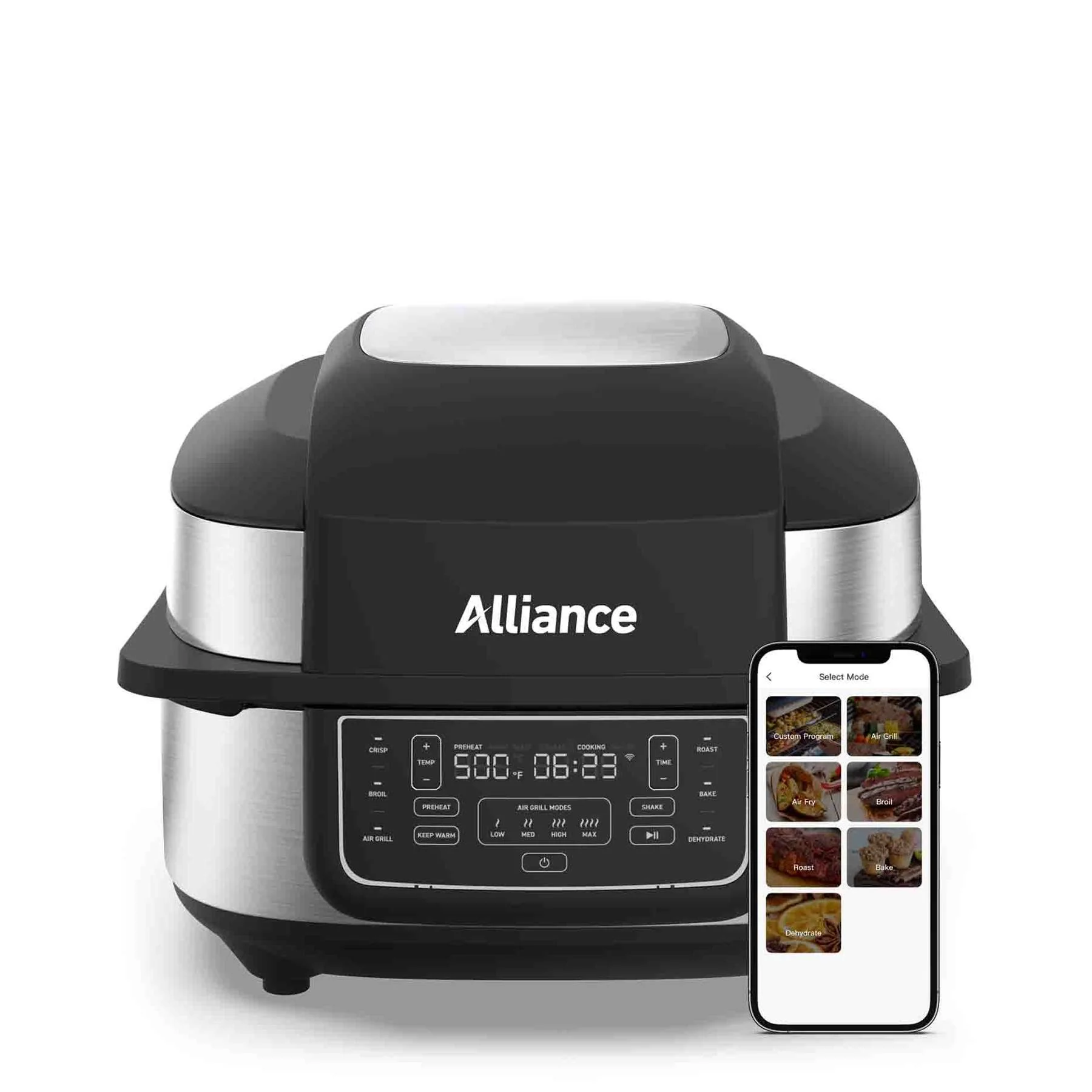 Alliance 6L Indoor Grill Air Fryer - Black