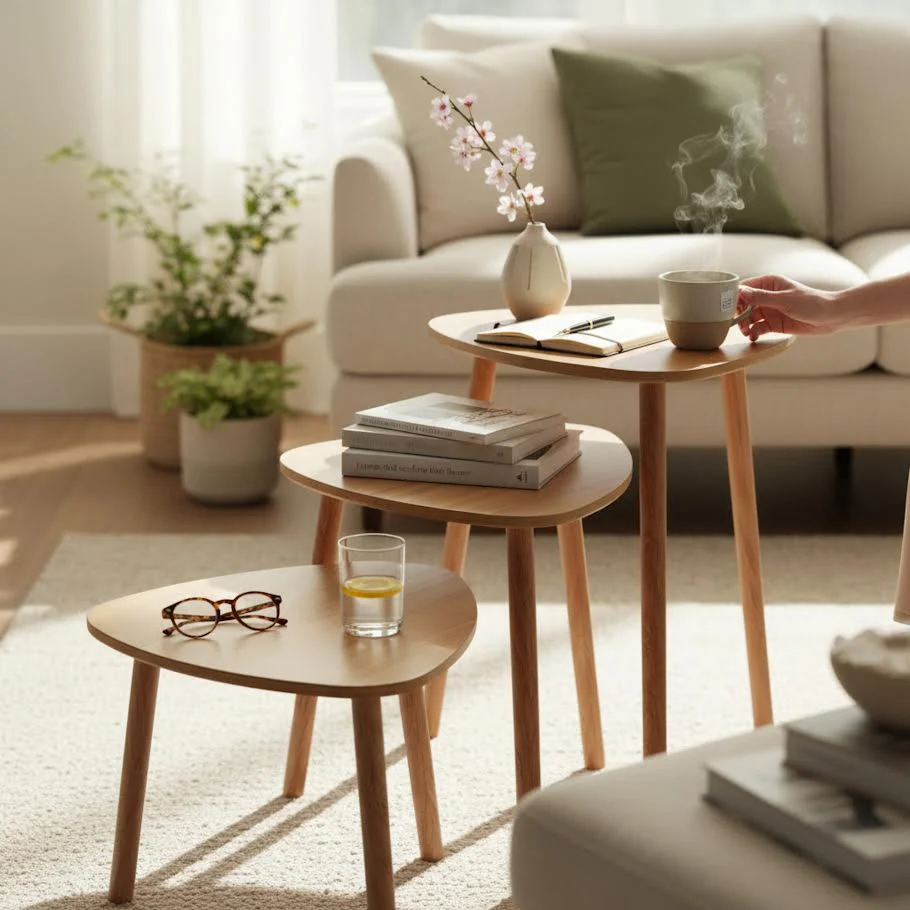 Aura 3 Piece Coffee Table + Free 3D Small Carpet - Image 6