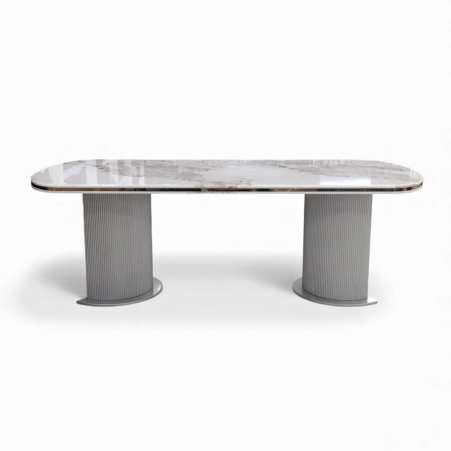Aura 9 Piece Dining Room Suite Grey - Image 5