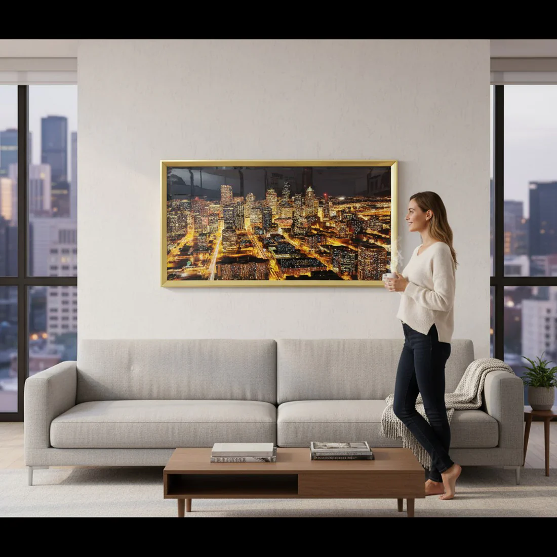 Aura New York City Nights Painting - Image 2