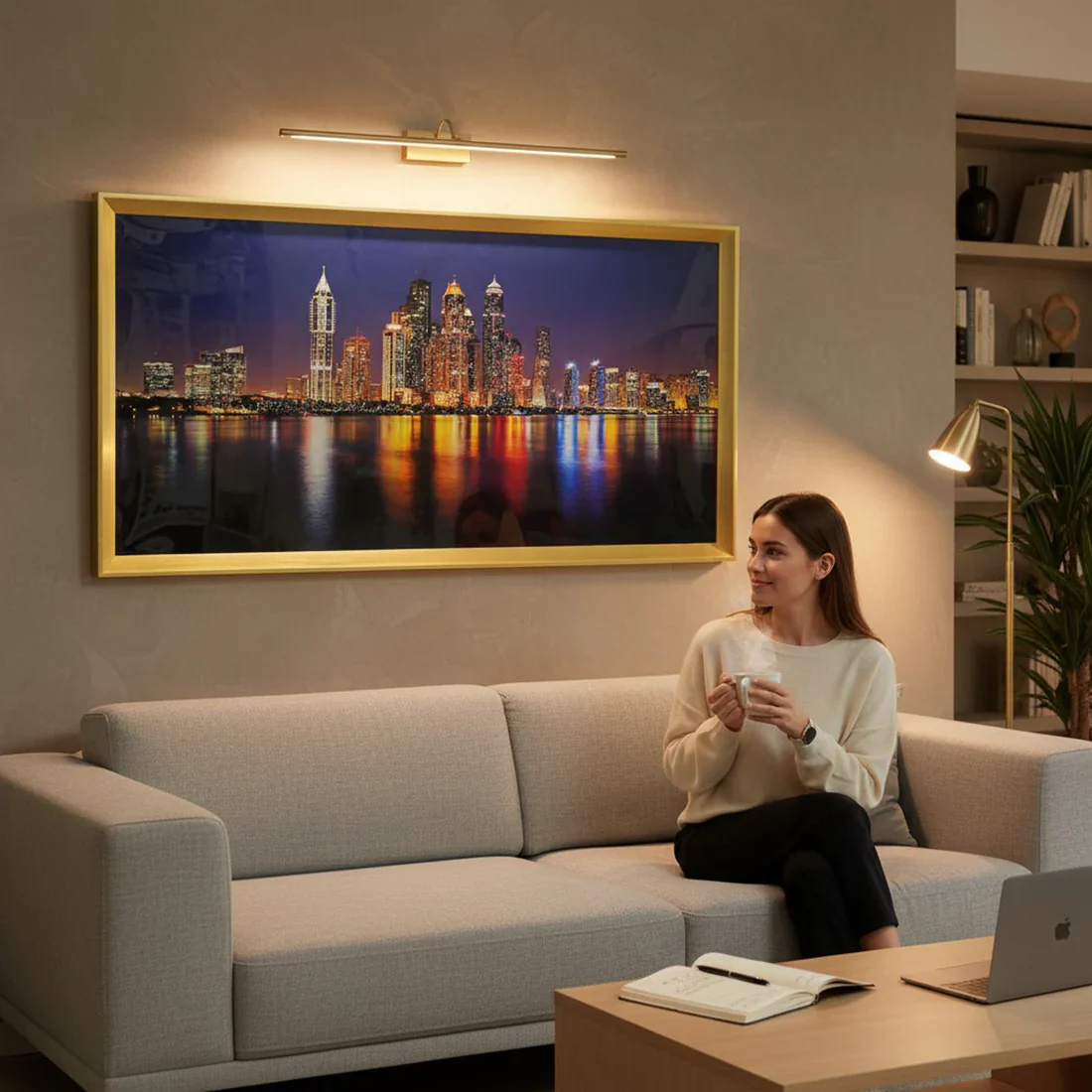 Aura New York Sky Line Painting - Image 2
