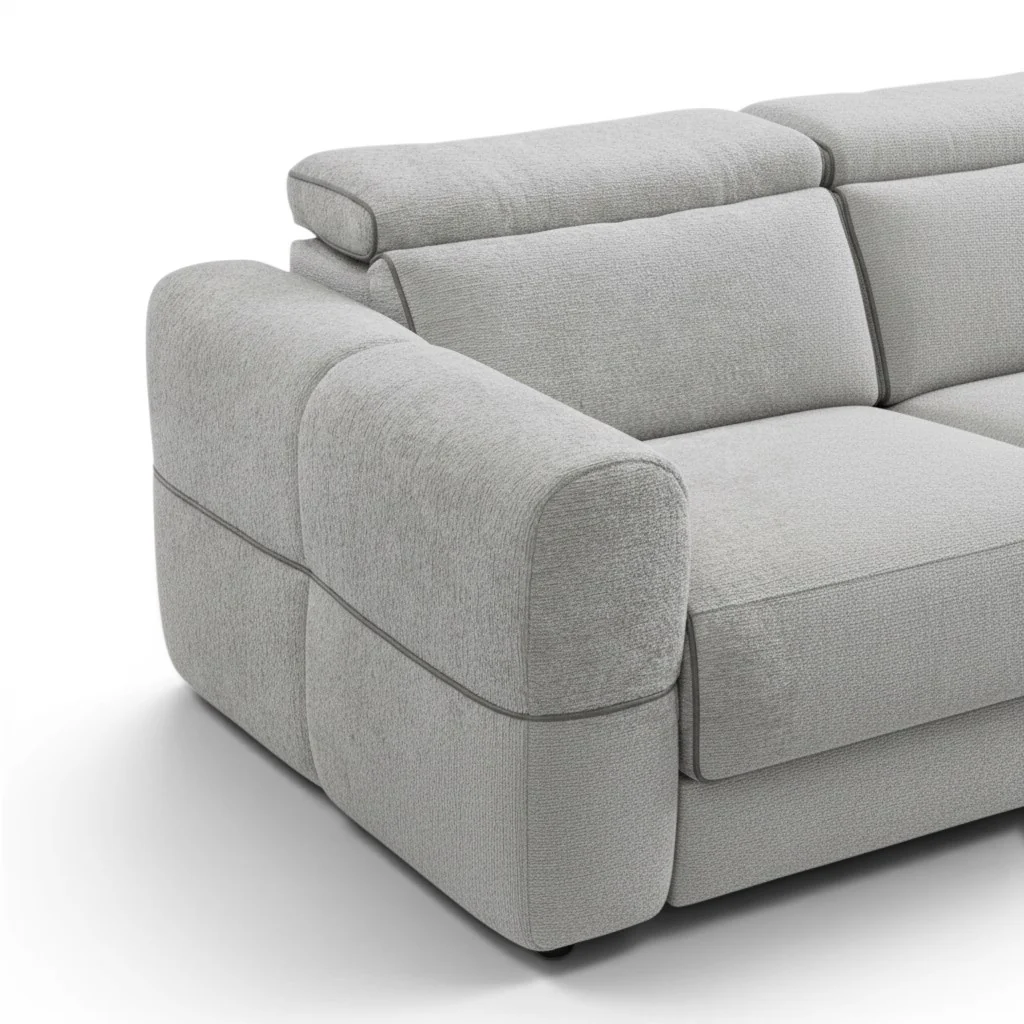 Barrie Dove 7Pc Corner Fabric Lounge Suite With Electric Recliners  80759 - Image 11