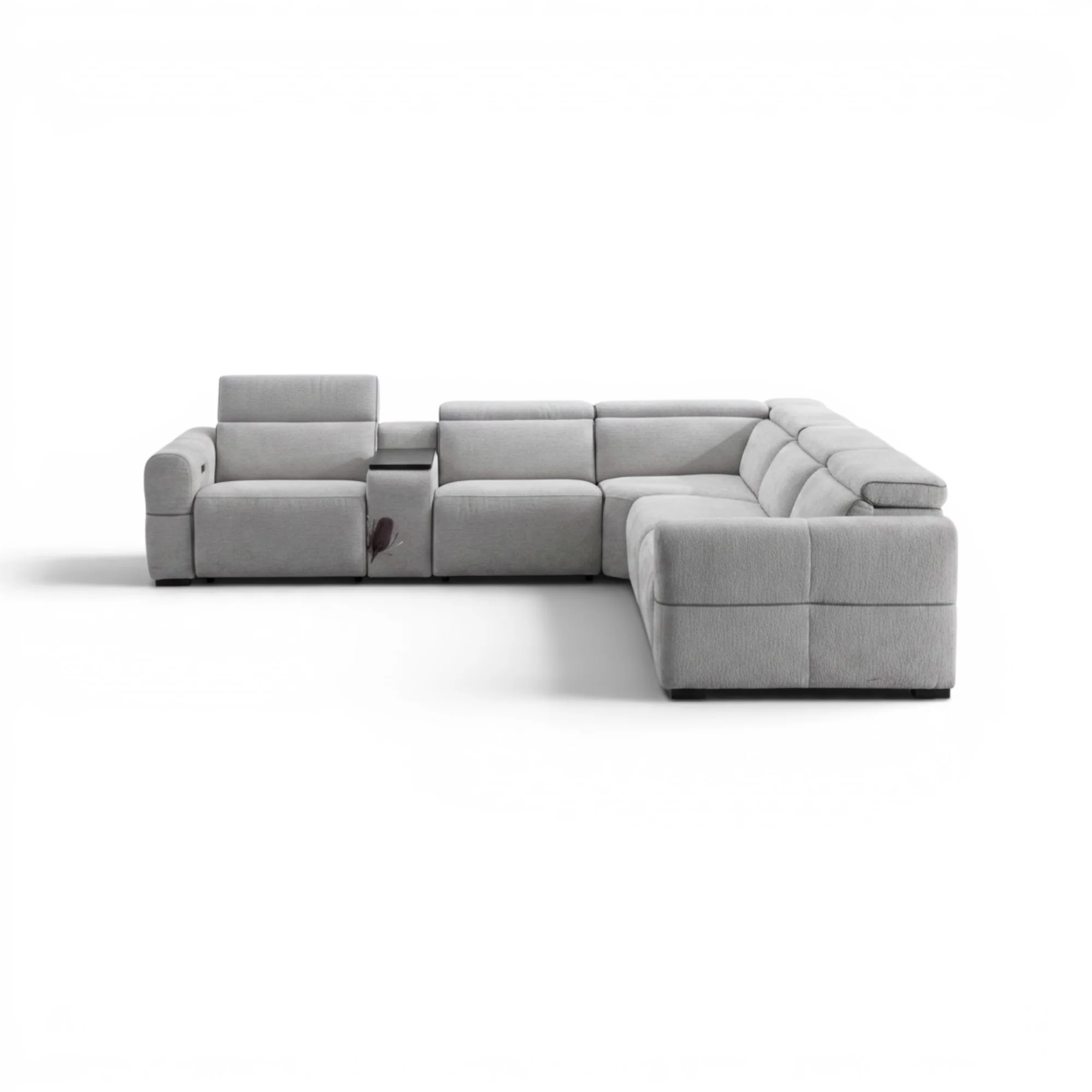Barrie Dove 7Pc Corner Fabric Lounge Suite With Electric Recliners  80759 - Image 13