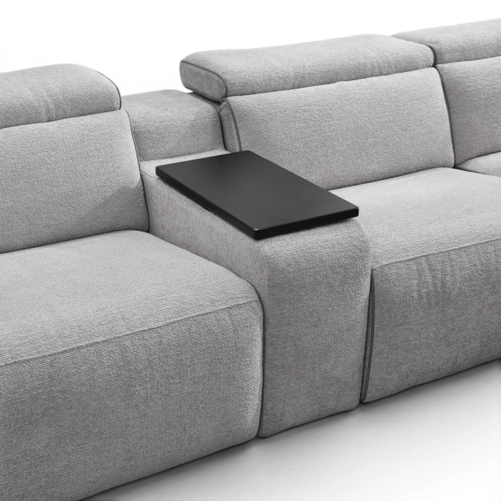 Barrie Dove 7Pc Corner Fabric Lounge Suite With Electric Recliners  80759 - Image 6