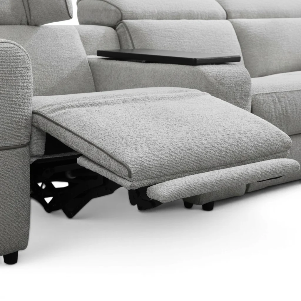 Barrie Dove 7Pc Corner Fabric Lounge Suite With Electric Recliners  80759 - Image 9