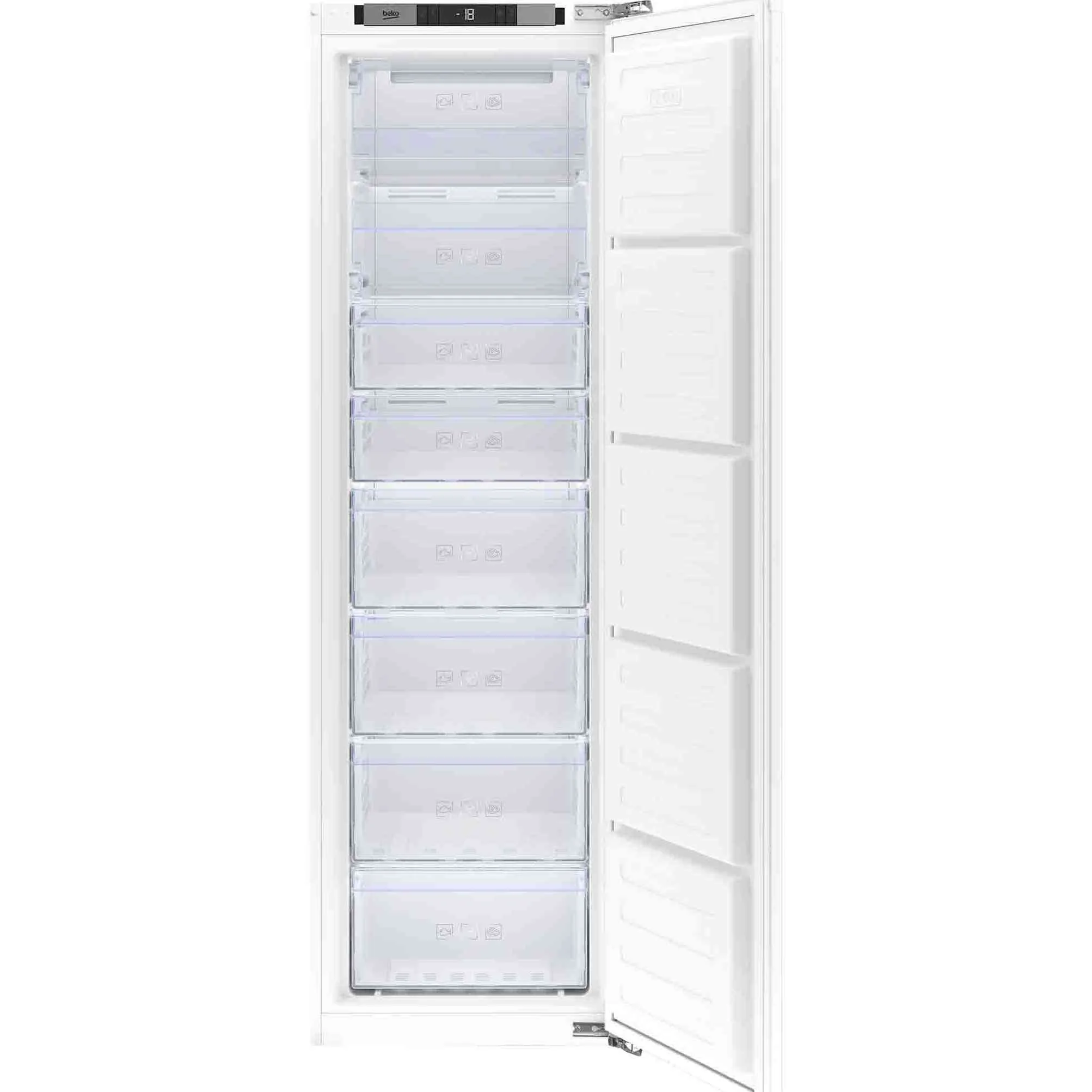 Beko 220L Upright Freezer Built-In - White