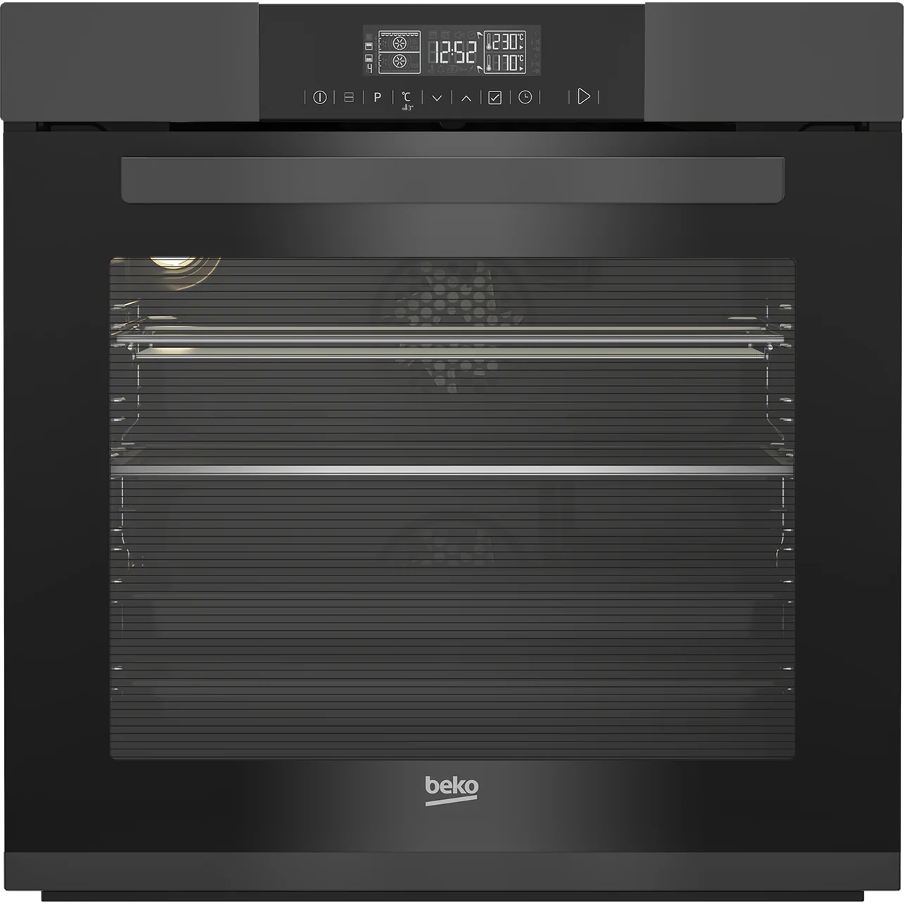 Beko 60cm BI Oven Split & Cook MultiFunction Anthracite Oven - Inox