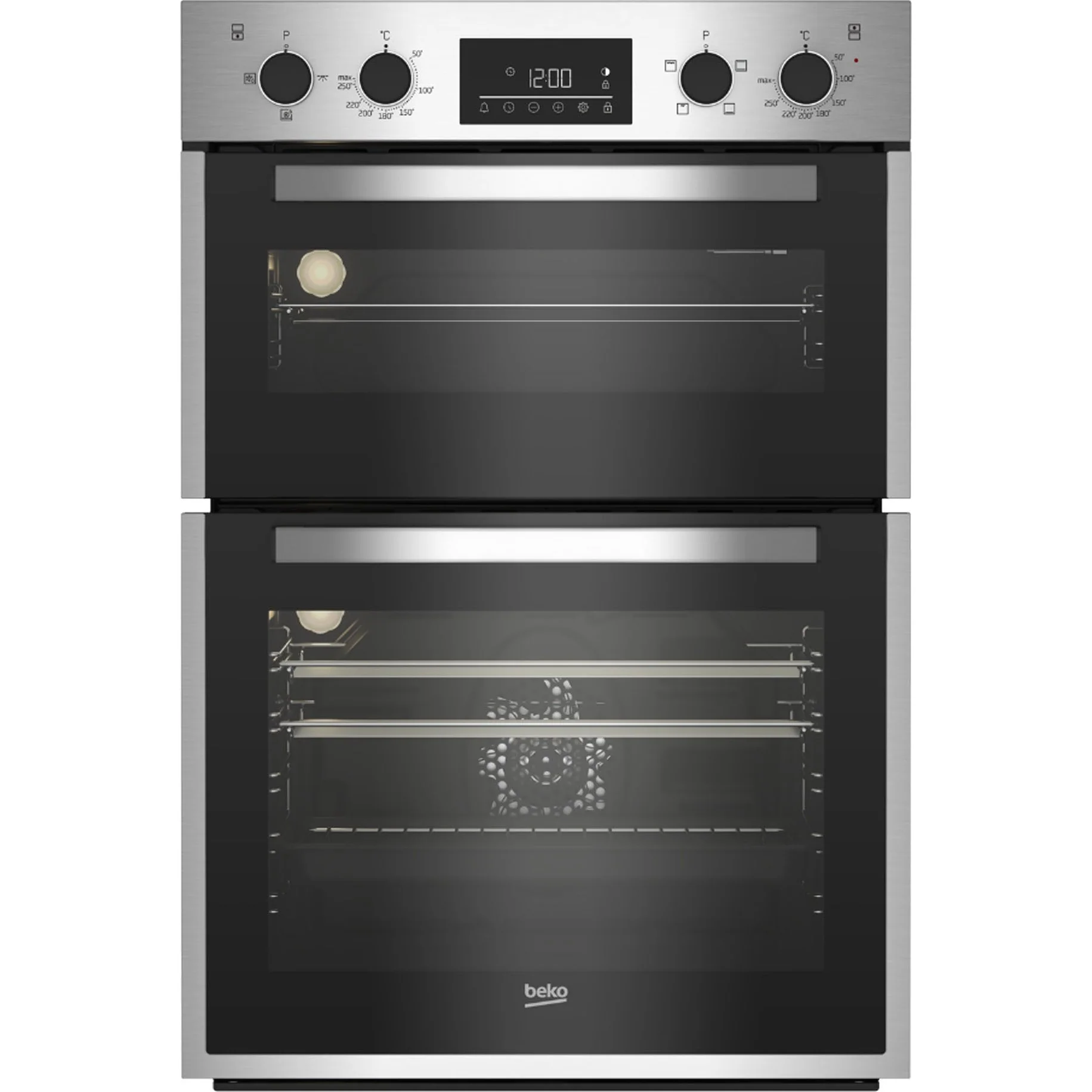 Beko 60cm Built-In Double Oven -  Inox