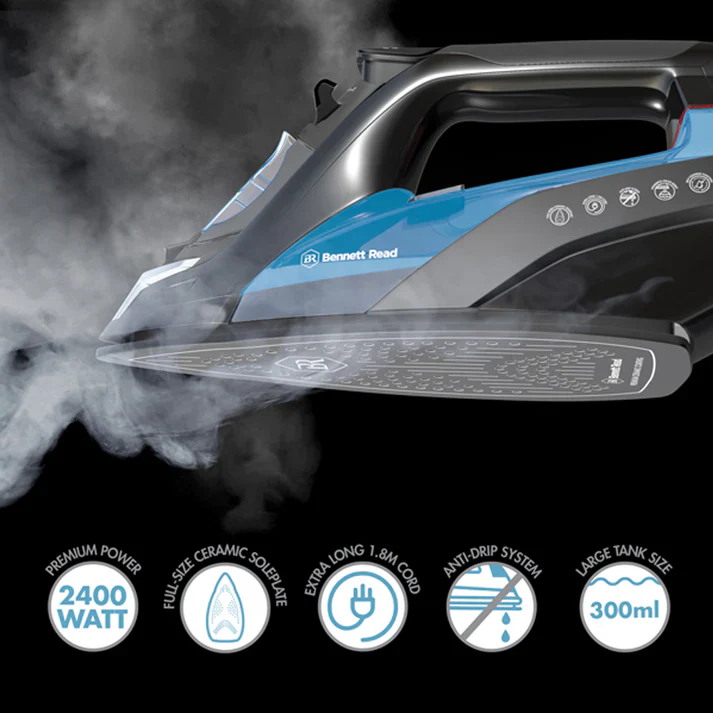 Bennett Read 2400W Ultra Steam Iron Black & Blue - Image 3