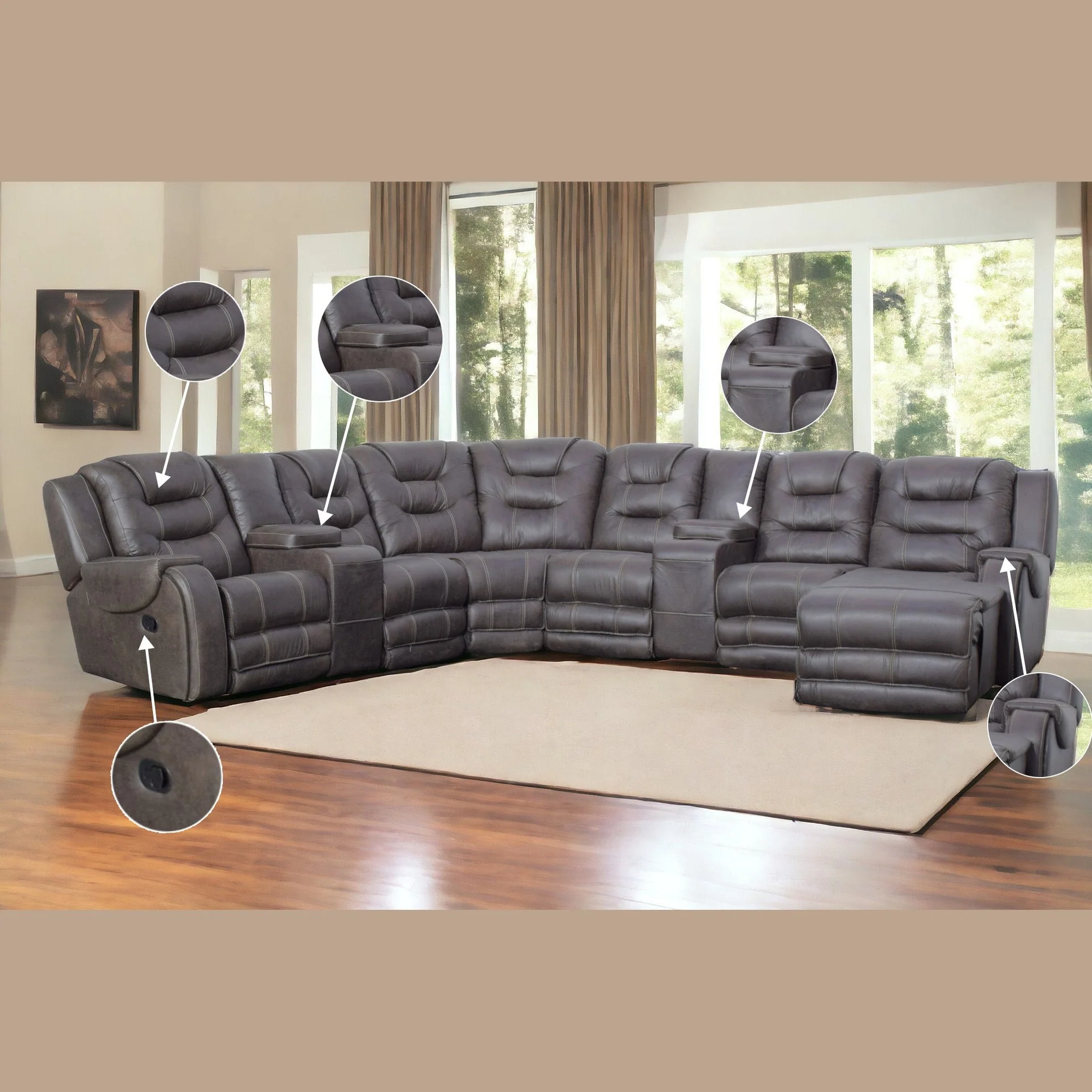 Berlin Corner Sofa 4pce - Image 3