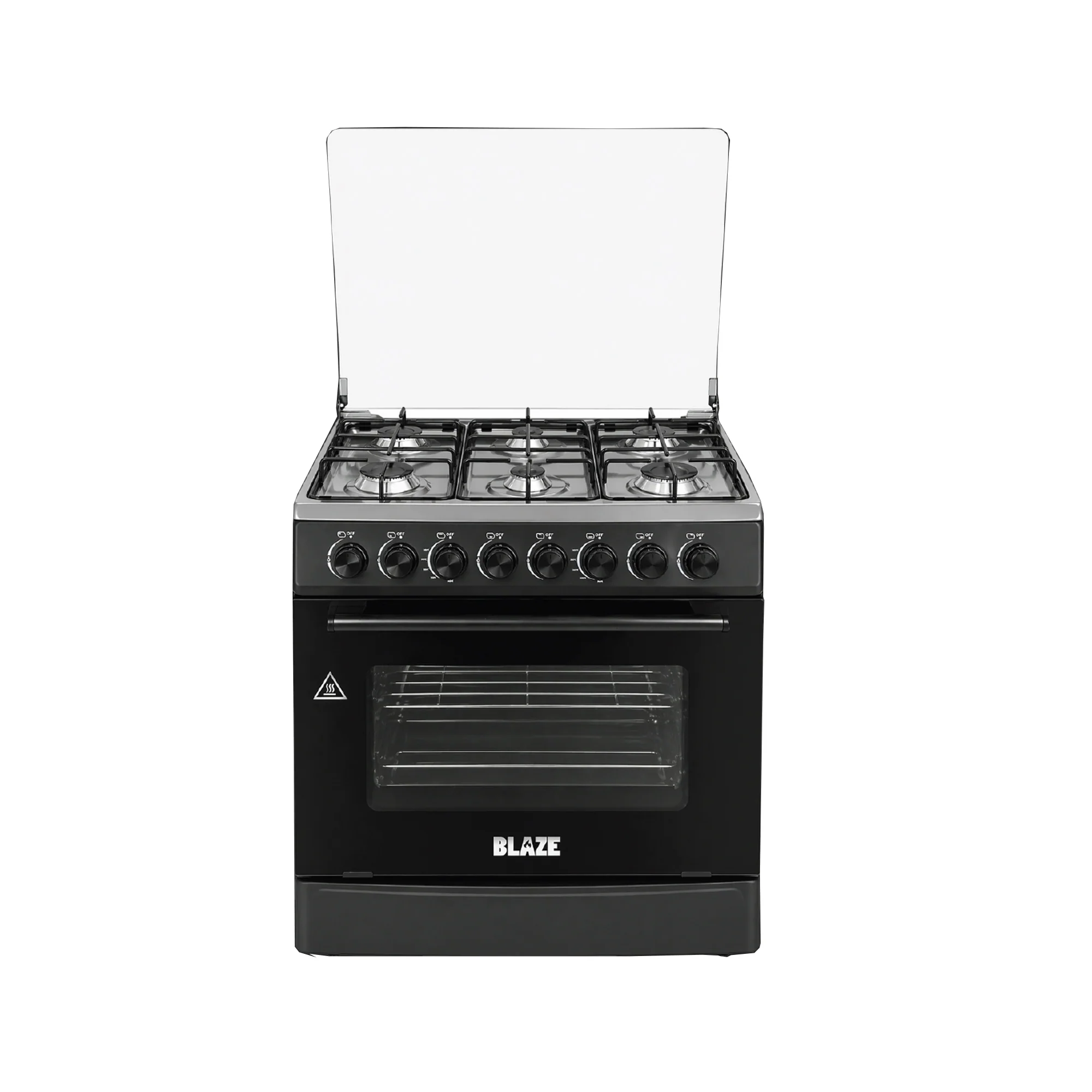 Blaze Outdoor 6 Burner Gas Stove with Gas Oven Black 03/GS-K76B