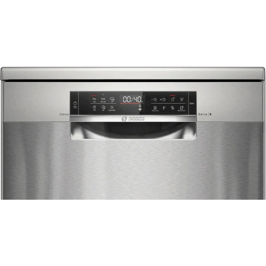 Bosch 60cm Silver-Inox Series 6 Freestanding Dishwasher - SMS6HM104Z - Image 3
