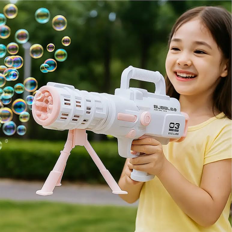 Bubble Blaster Toy Pink & White - Image 5