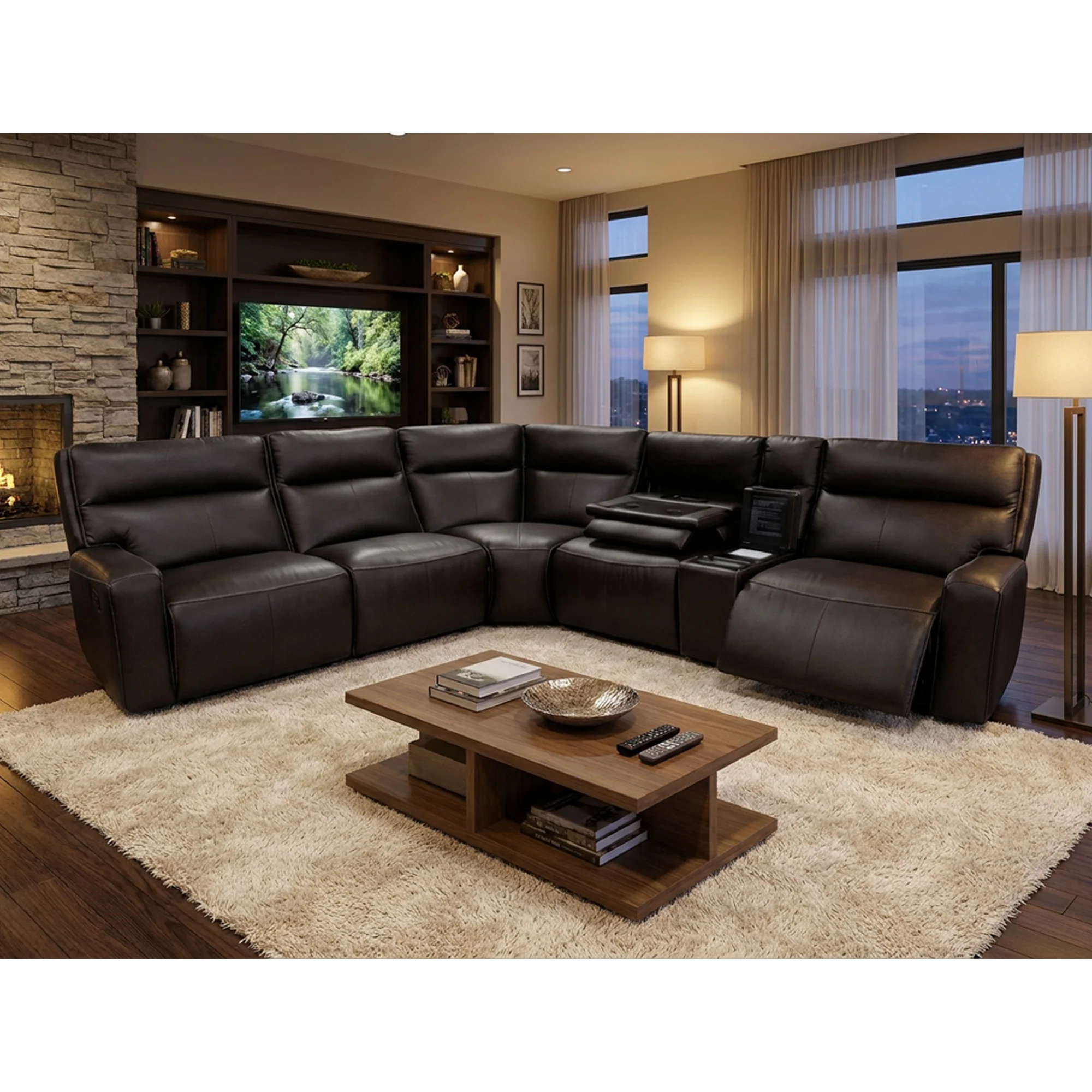 CA 6 Piece Corner Lounge Suite U55191M - Image 6