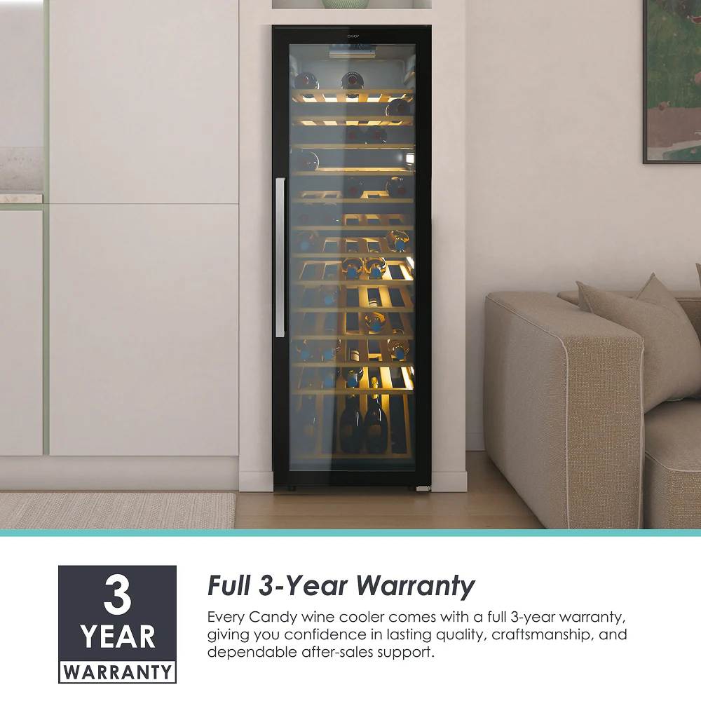 Candy DiVino 81 Bottle Monozone Wine Cooler with Bamboo Shelves – WiFi & BT - Image 2