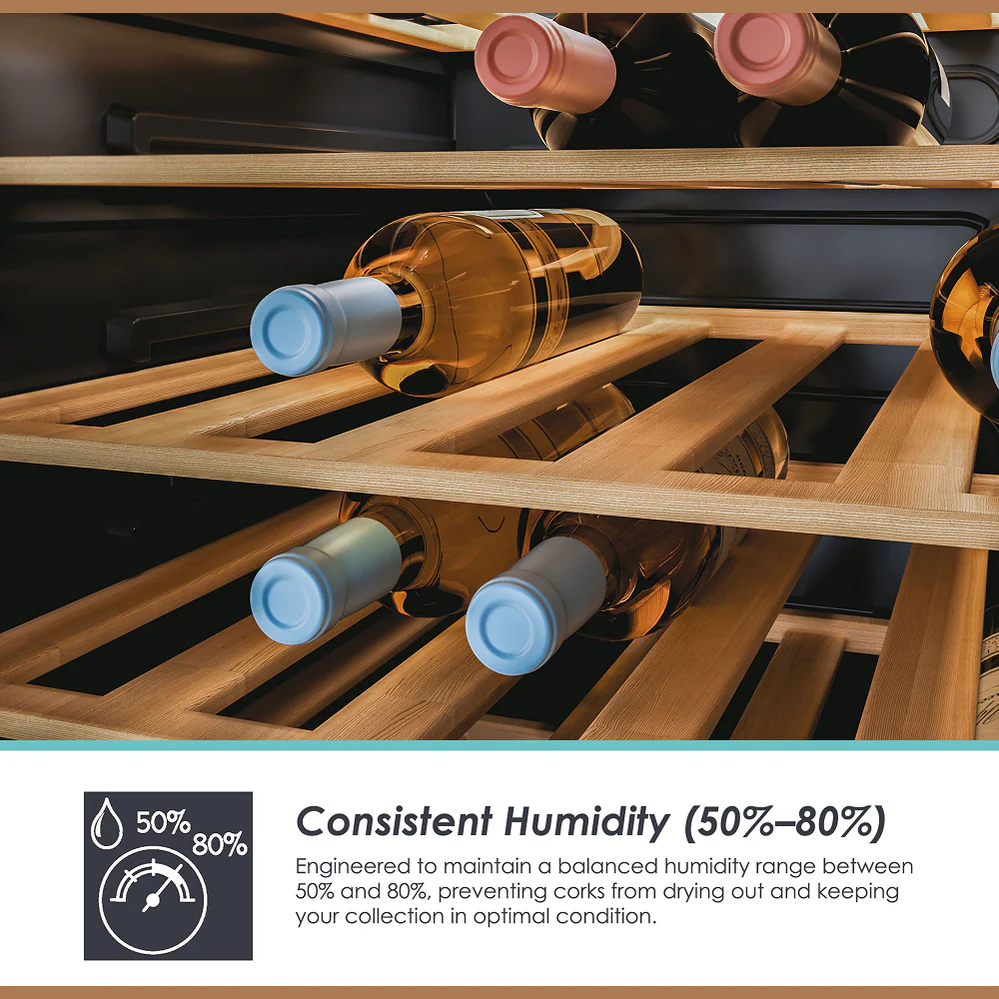 Candy DiVino 81 Bottle Monozone Wine Cooler with Bamboo Shelves – WiFi & BT - Image 3