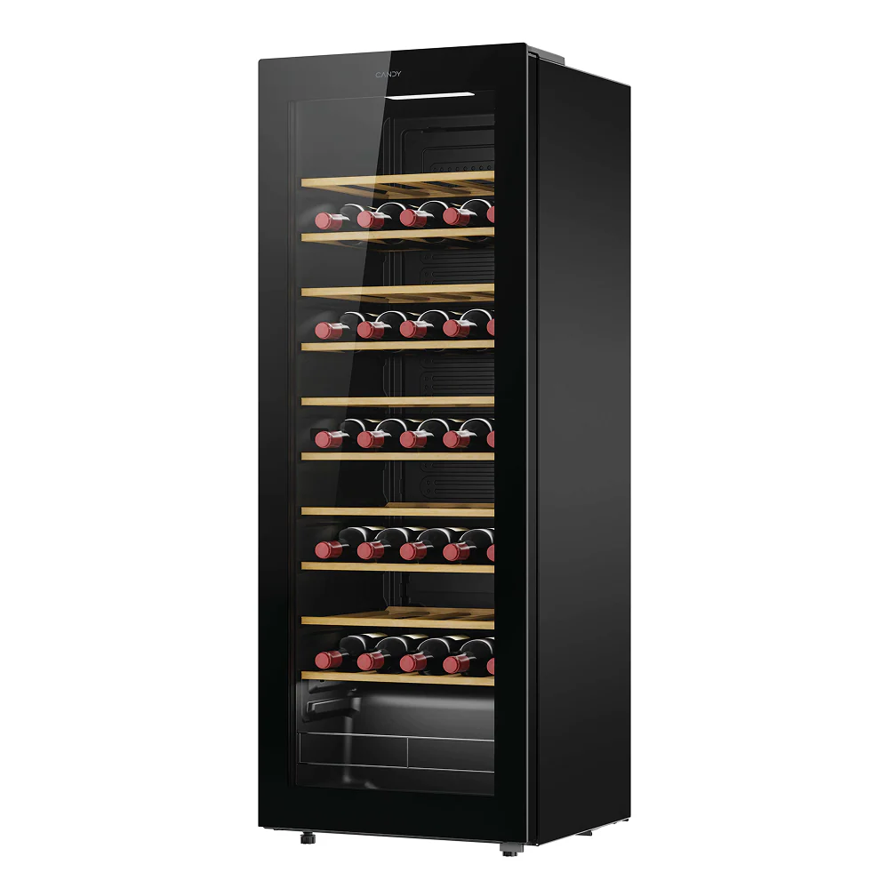 Candy Wine Cooler 58 bottles Monozone 10 Beachwood shelves - Image 4