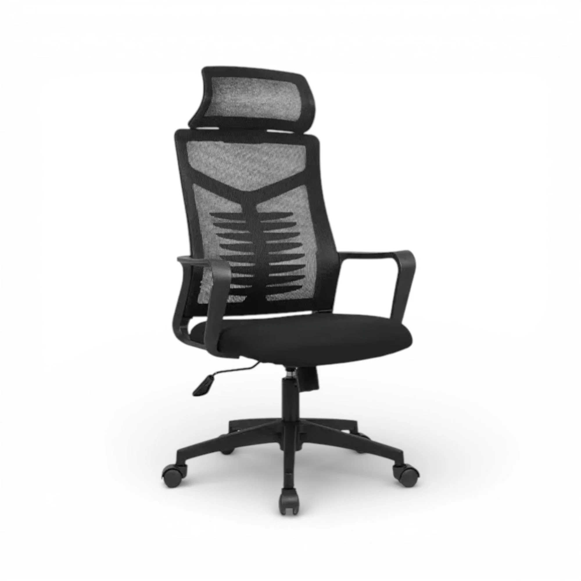 Chair with Wheels & Adjustable Height Black