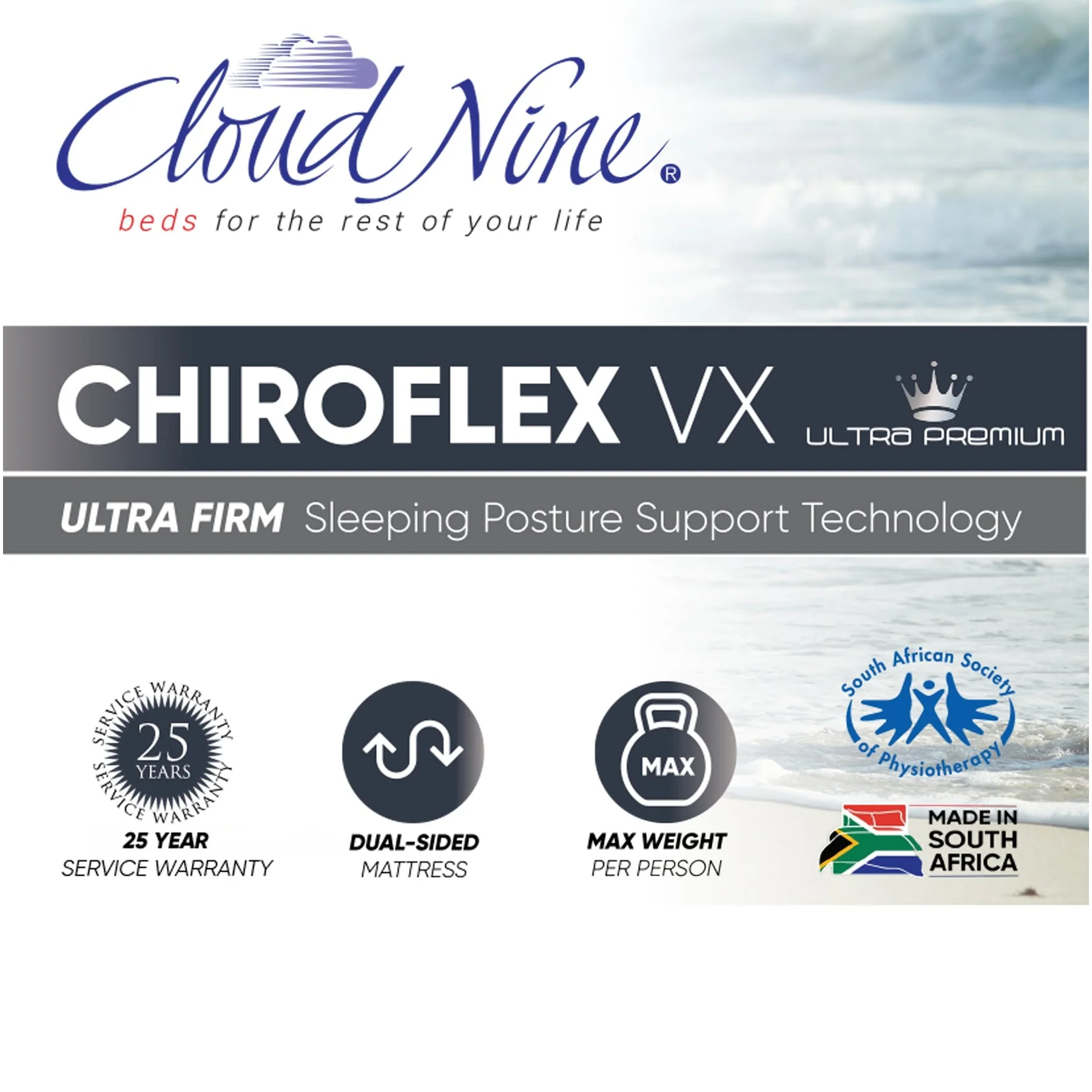 Cloud Nine Chiroflex VX Double Bed - Image 2