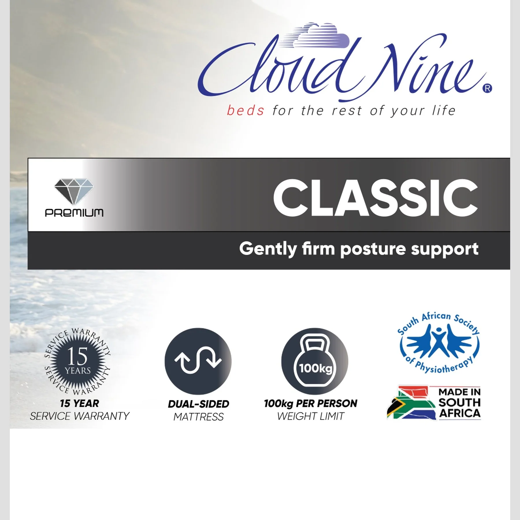 Cloud Nine Classic Double Bed - Image 2