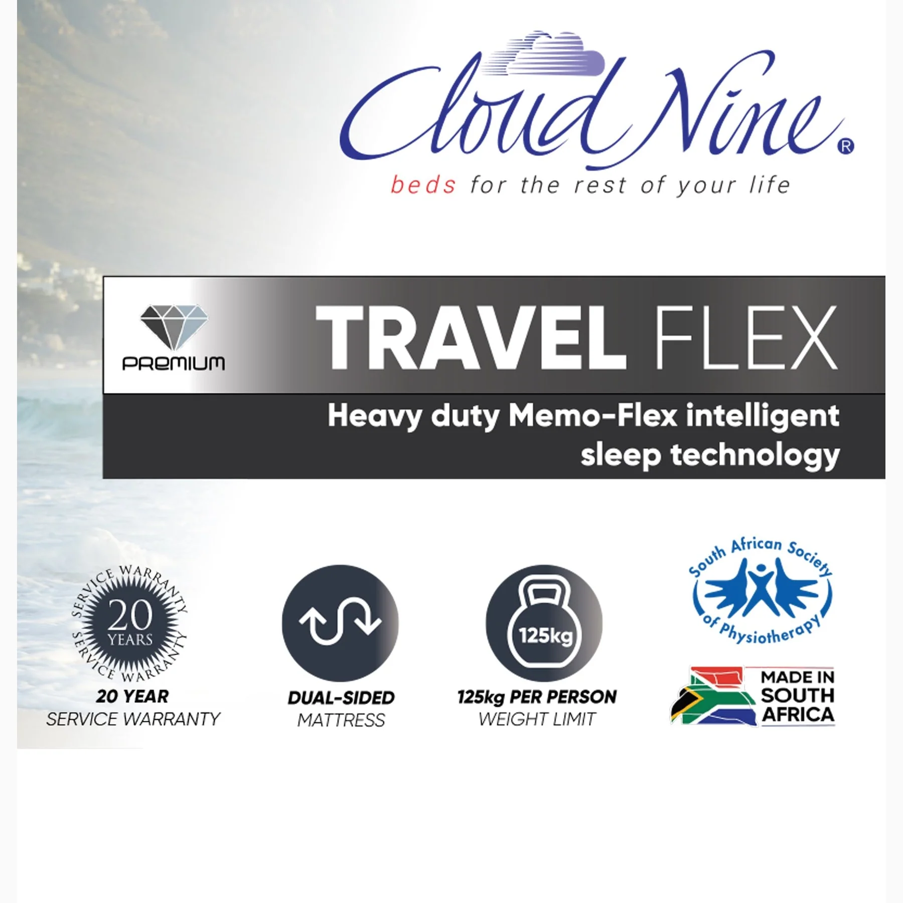 Cloud Nine Travel Flex Single Bed - Image 2