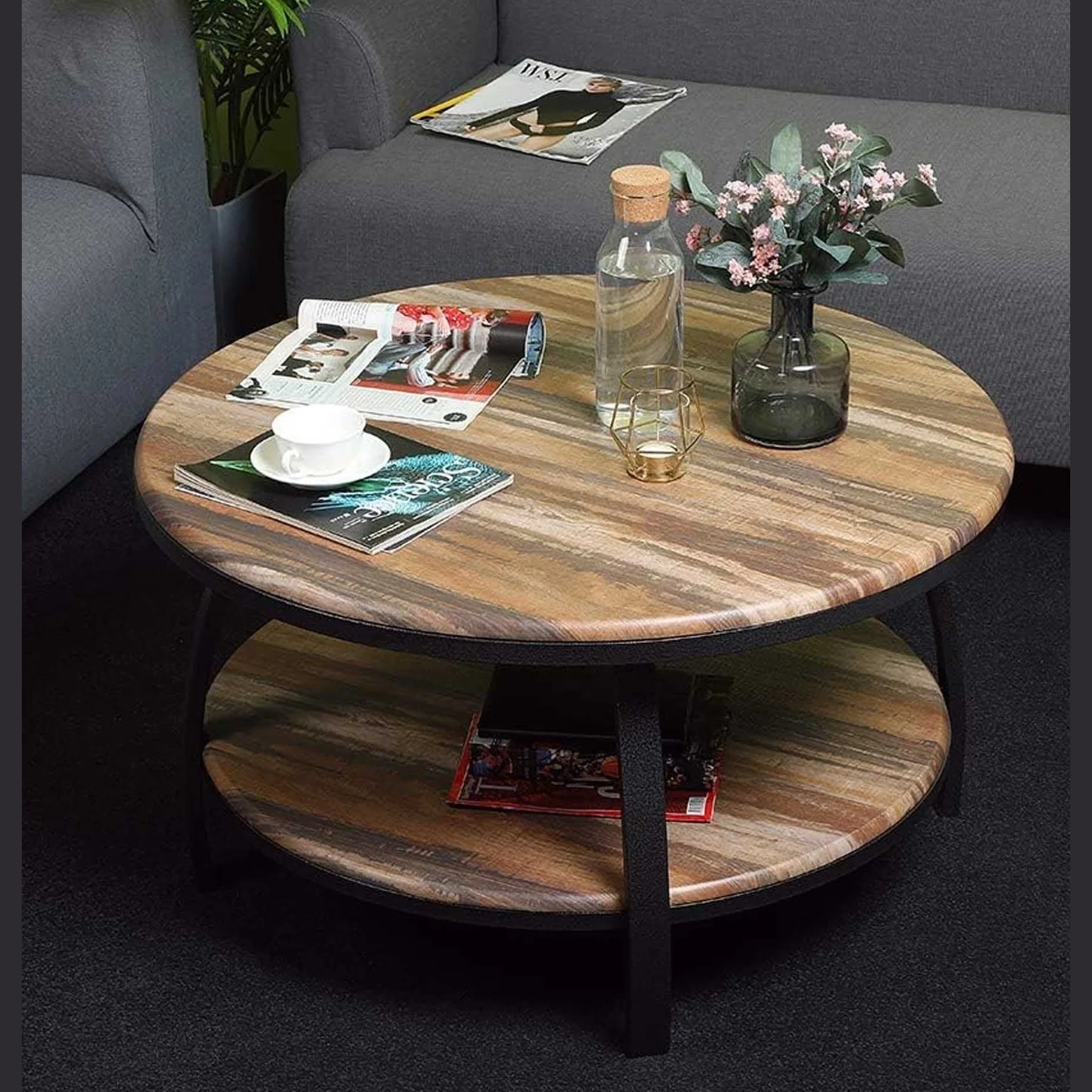 Coffee Table Round Two Tier - Image 2