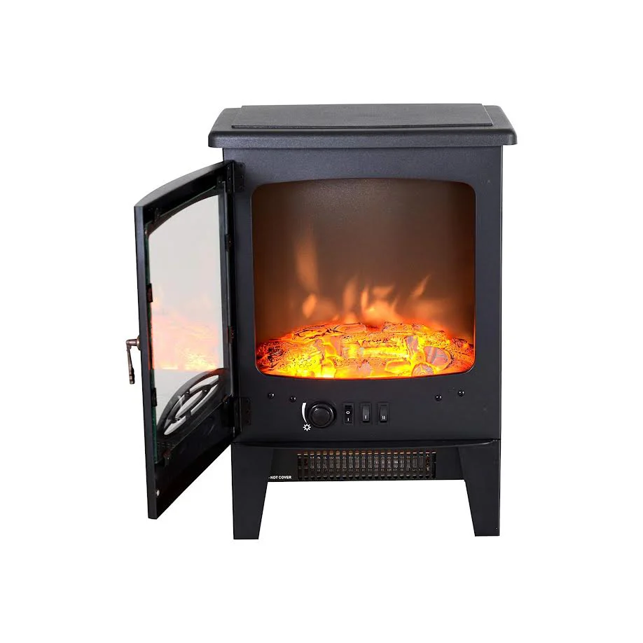 Condere 1800W Electric Fireplace Heater - Black - Image 2