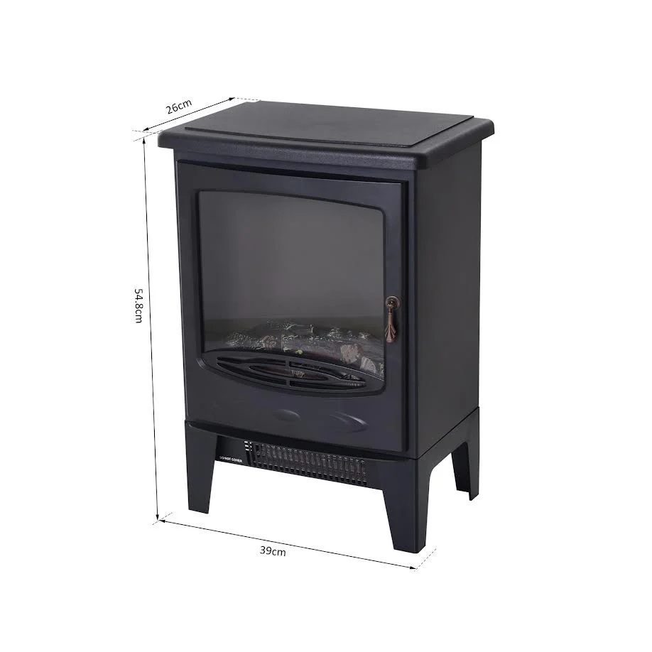 Condere 1800W Electric Fireplace Heater - Black - Image 4