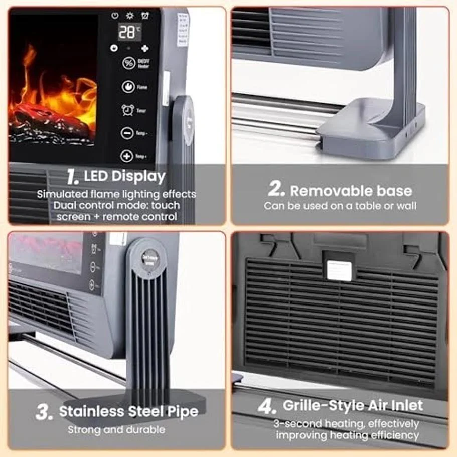 Condere Electic Fireplace Heater ZR5101 - Image 4