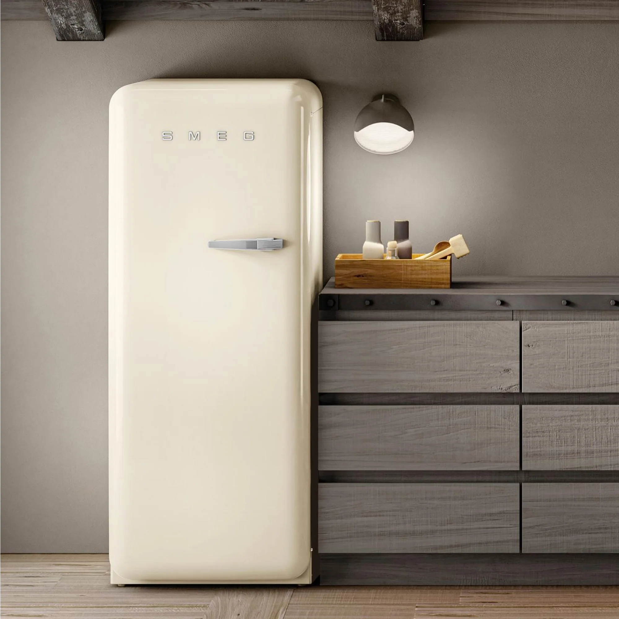 Smeg Retro Refrigerator - Cream - Image 3
