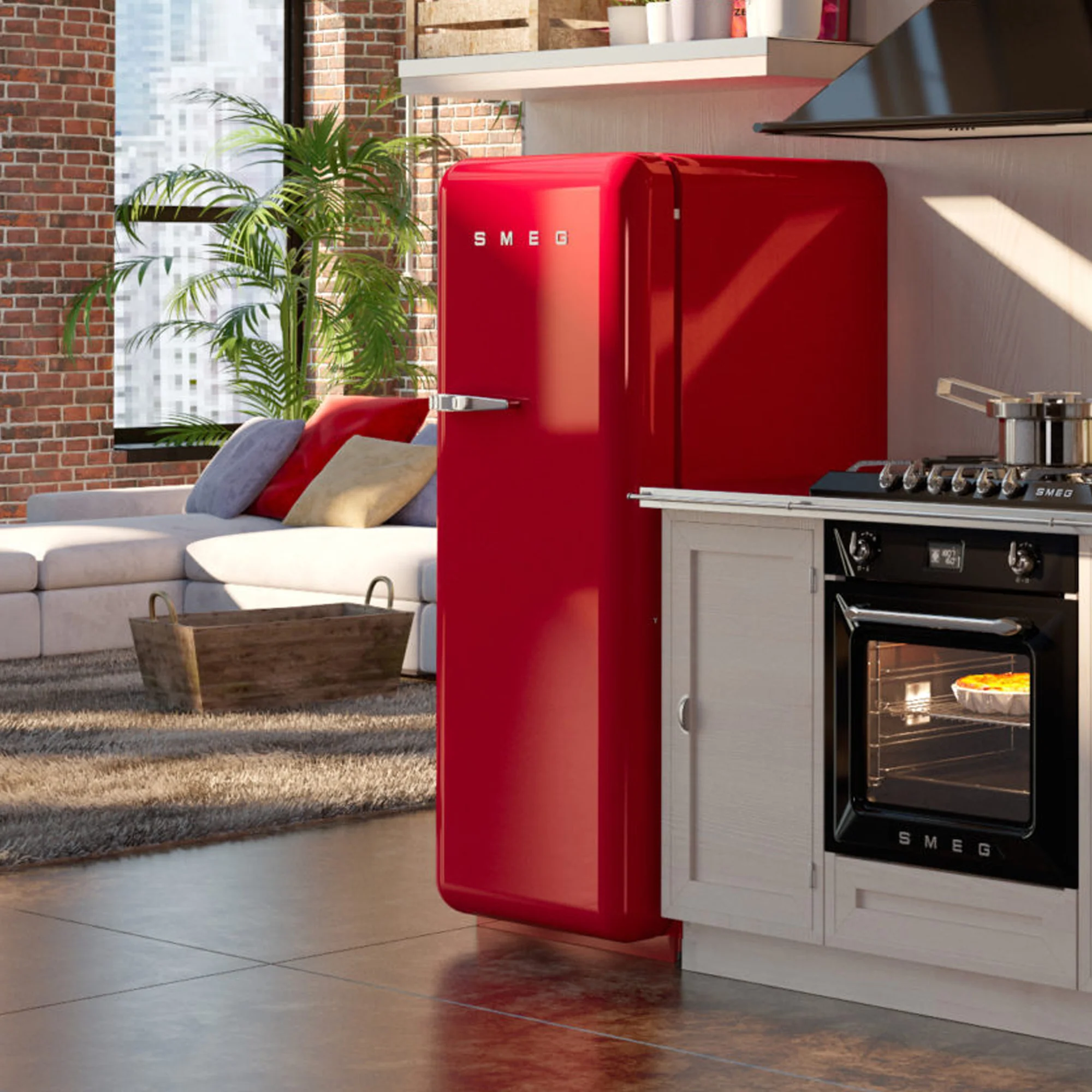 Smeg Retro Refrigerator - Fiery Red - Image 5