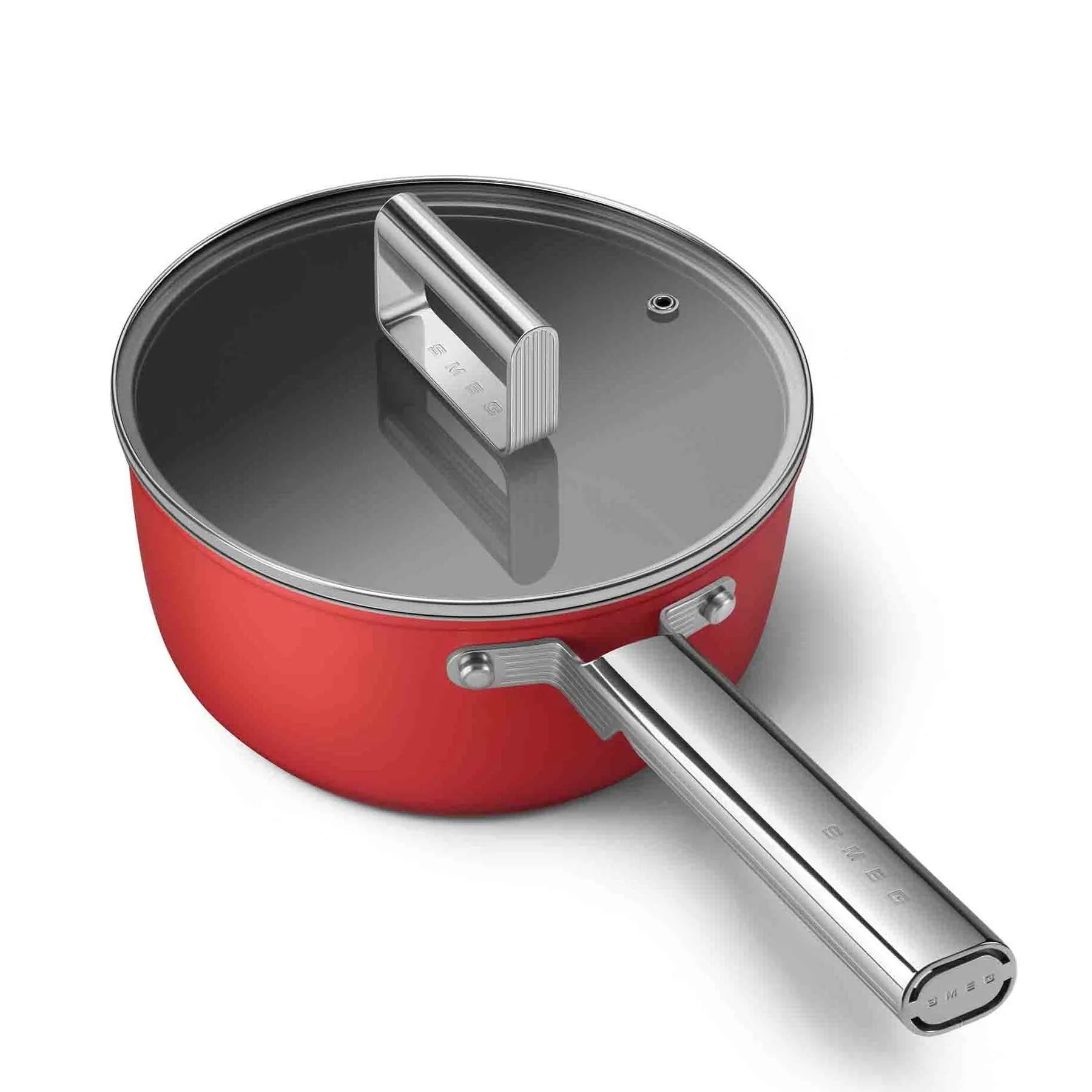 Smeg Sauce Pan 20CM - Red - Image 4