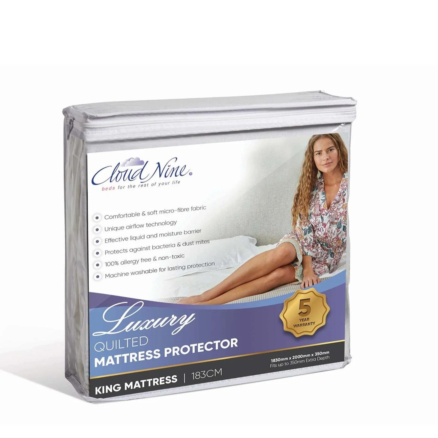 Cloud Nine Quilted Mattress Protector - Image 4