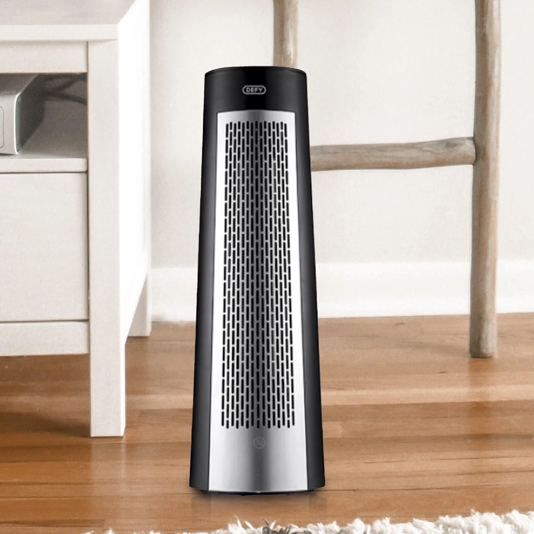 Defy 2200W PTC Ceramic Tower Heater – Black - Image 2
