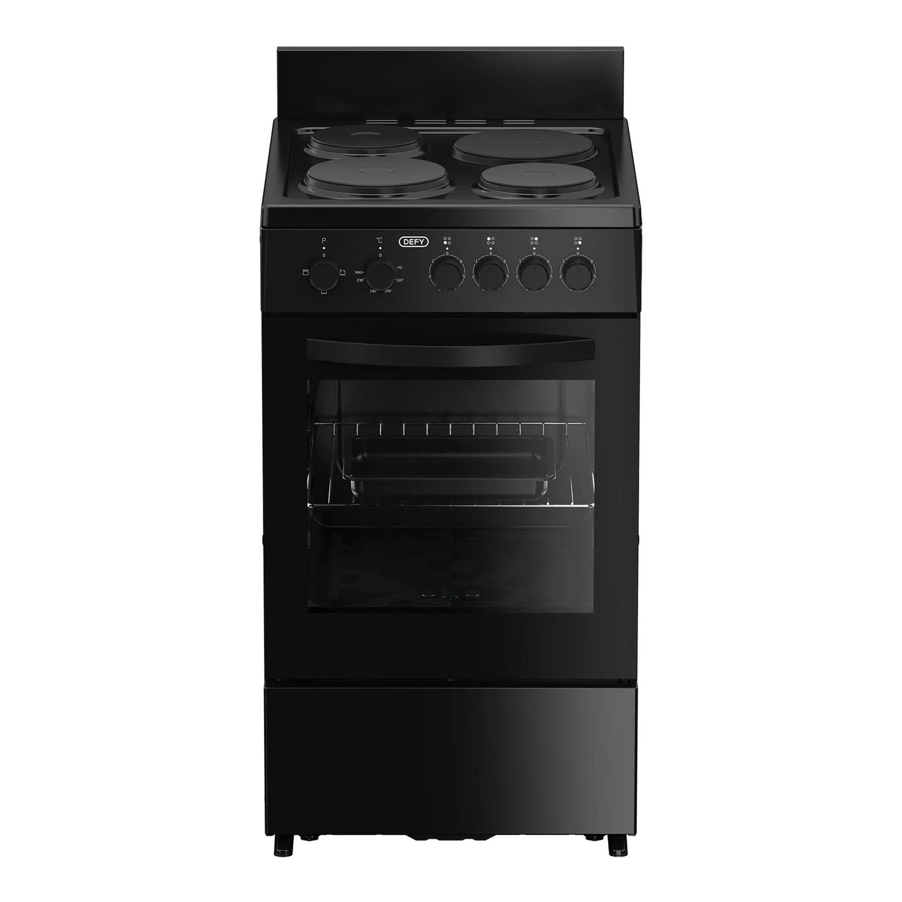 Defy 4 Plate Compact Stove Black FC - DSS554