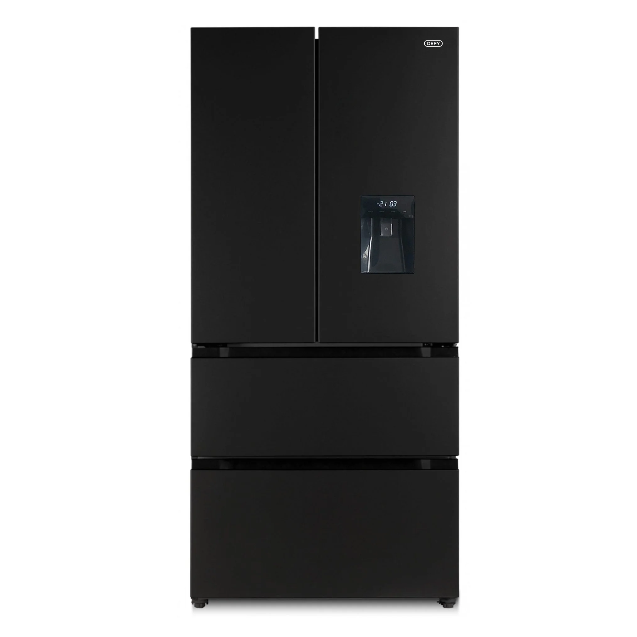 Defy 492L Onyx French Door Fridge Freezer - Black