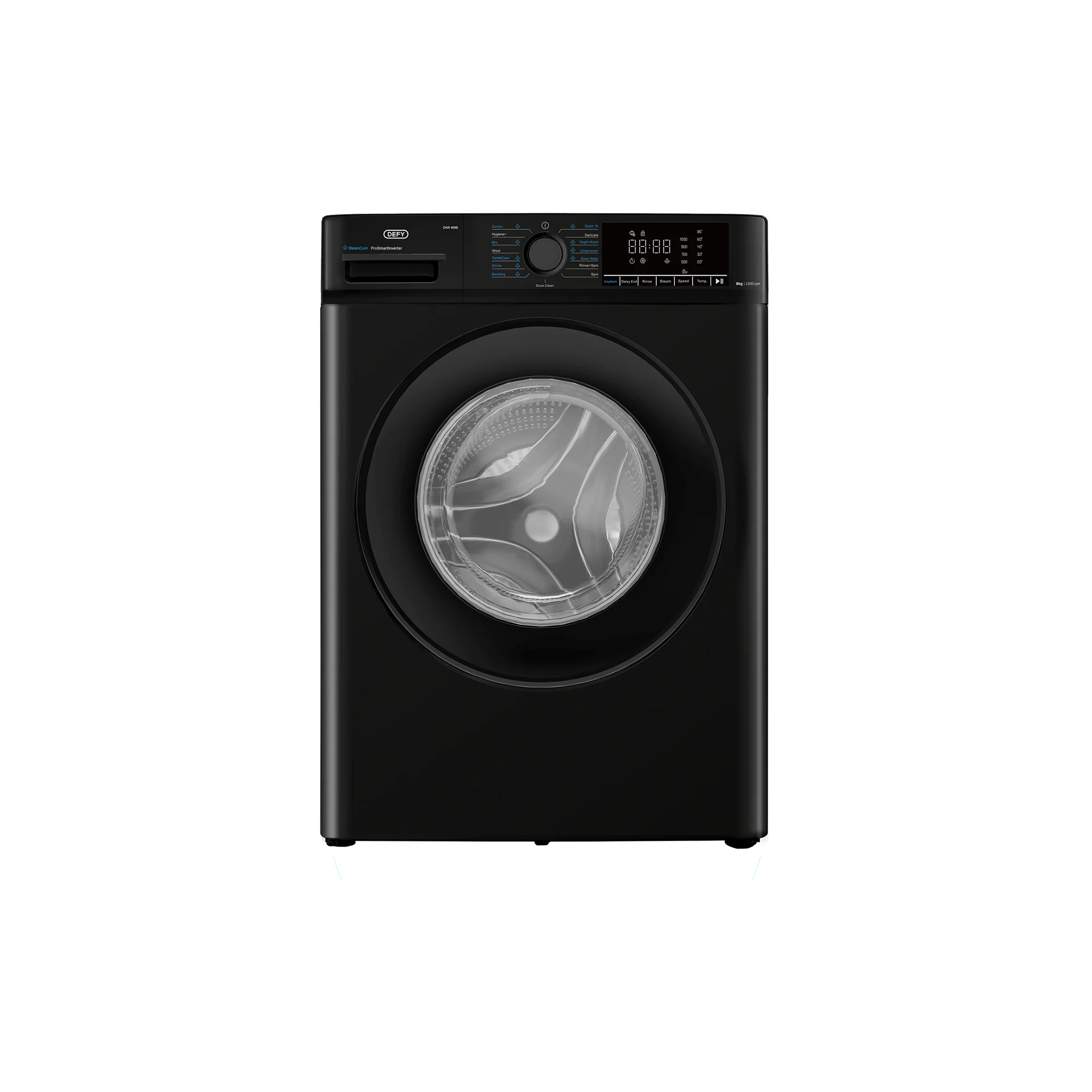 Defy 8kg Midnight Black Front Loader Washing Machine DAW408B