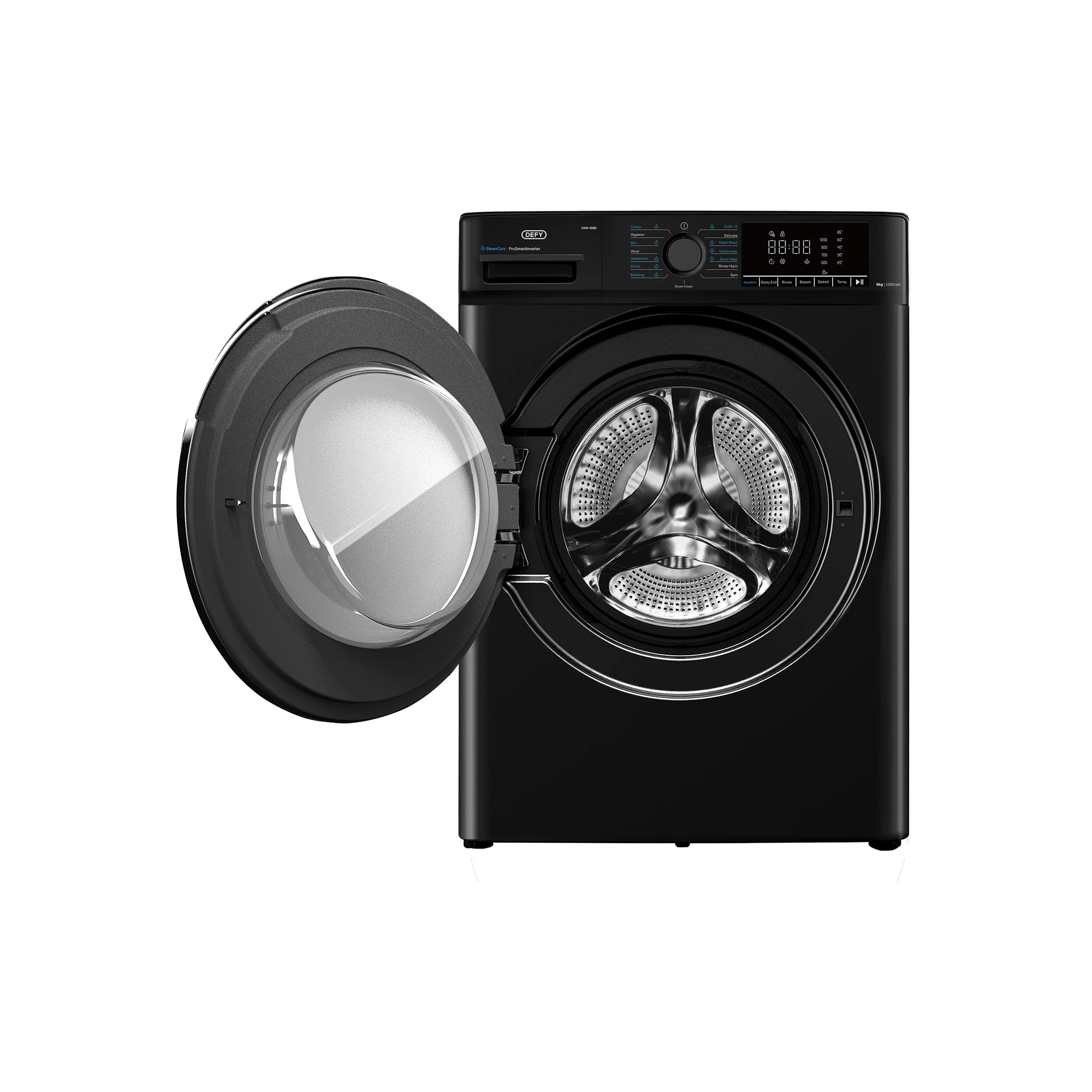 Defy 8kg Midnight Black Front Loader Washing Machine DAW408B - Image 3