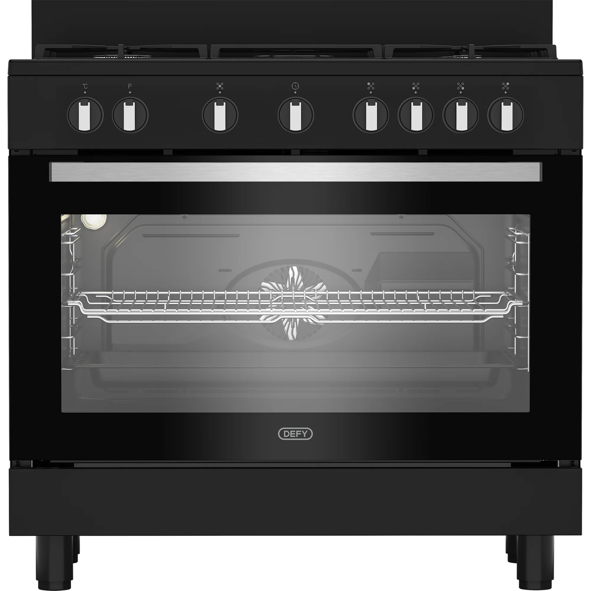 Defy 90cm Gas Electric Range Cooker Black DGS90GEB