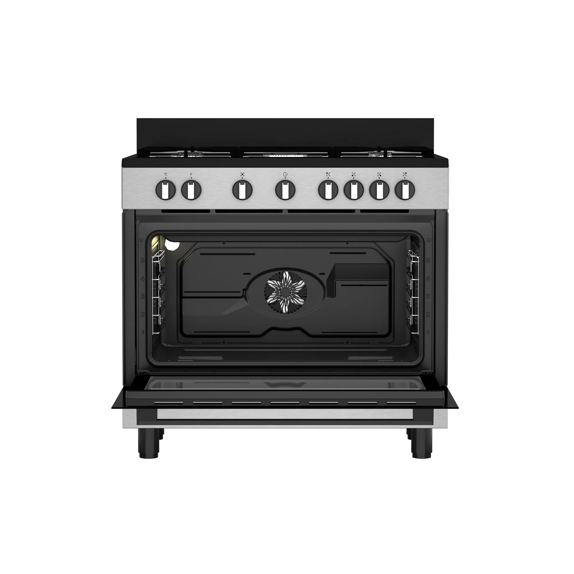 Defy 90cm Gas Electric Range Cooker Thermofan+ Black/Inox DGS90GEBI - Image 3