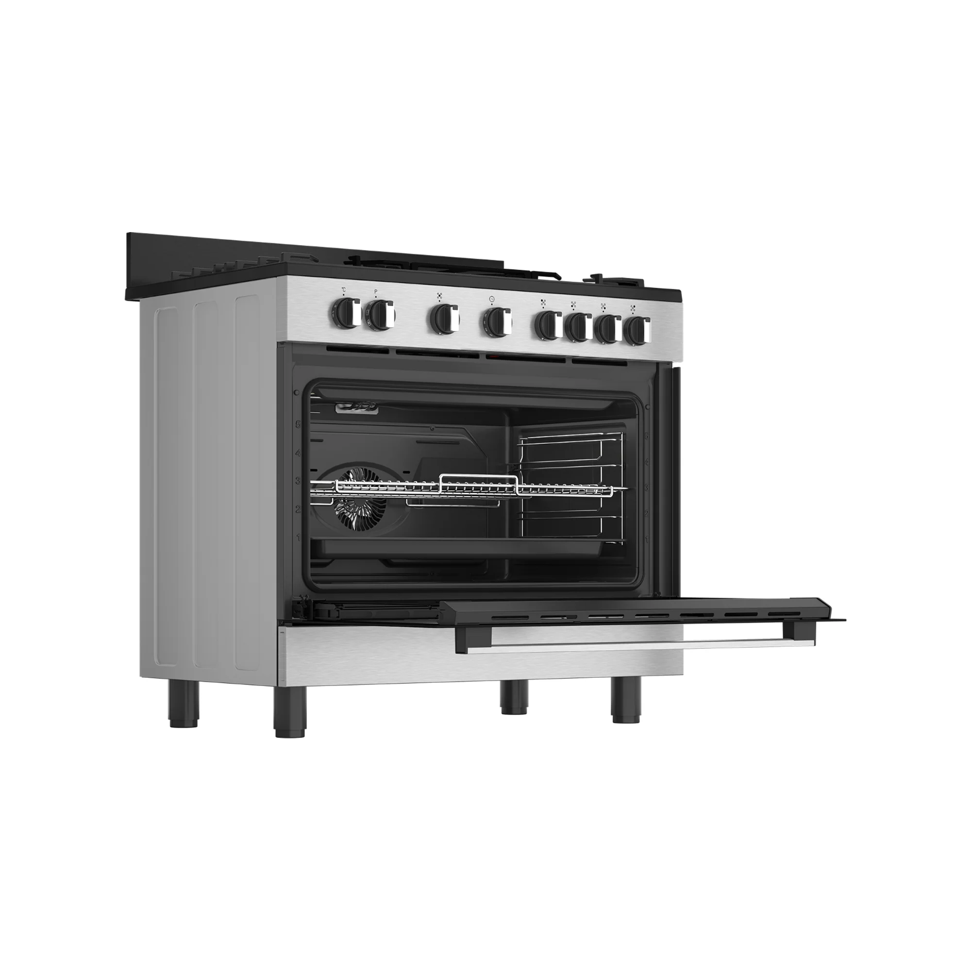Defy 90cm Gas Electric Range Cooker Thermofan+ Black/Inox DGS90GEBI - Image 4