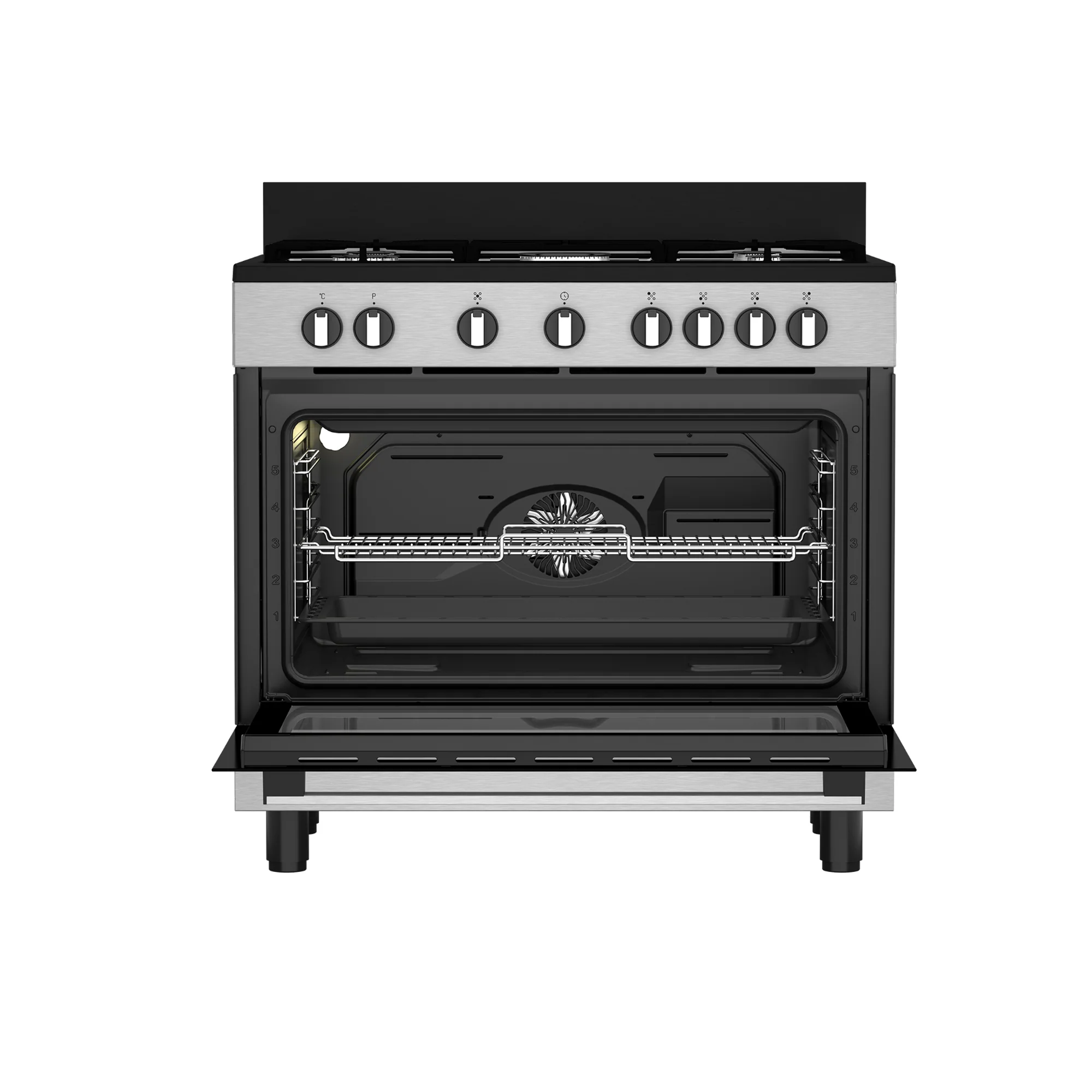 Defy 90cm Gas Electric Range Cooker Thermofan+ Black/Inox DGS90GEBI - Image 9
