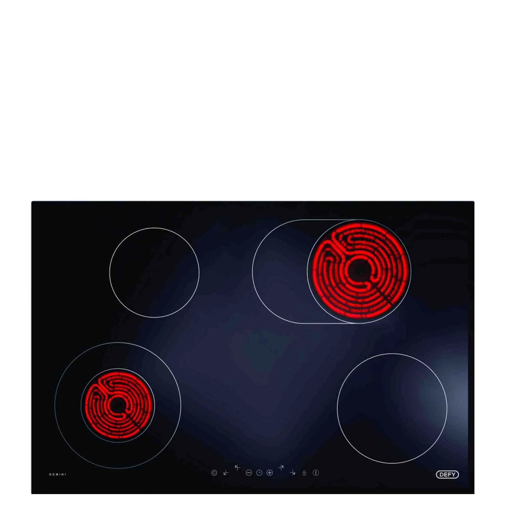 Defy Gemini Ceramic Hob -  Black