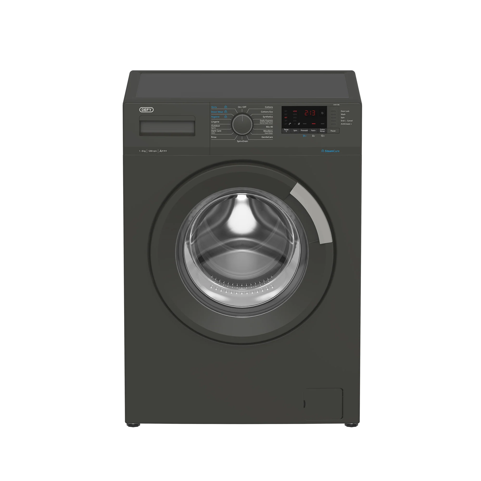 Defy Steamcure Front Loader 8KG - Metallic